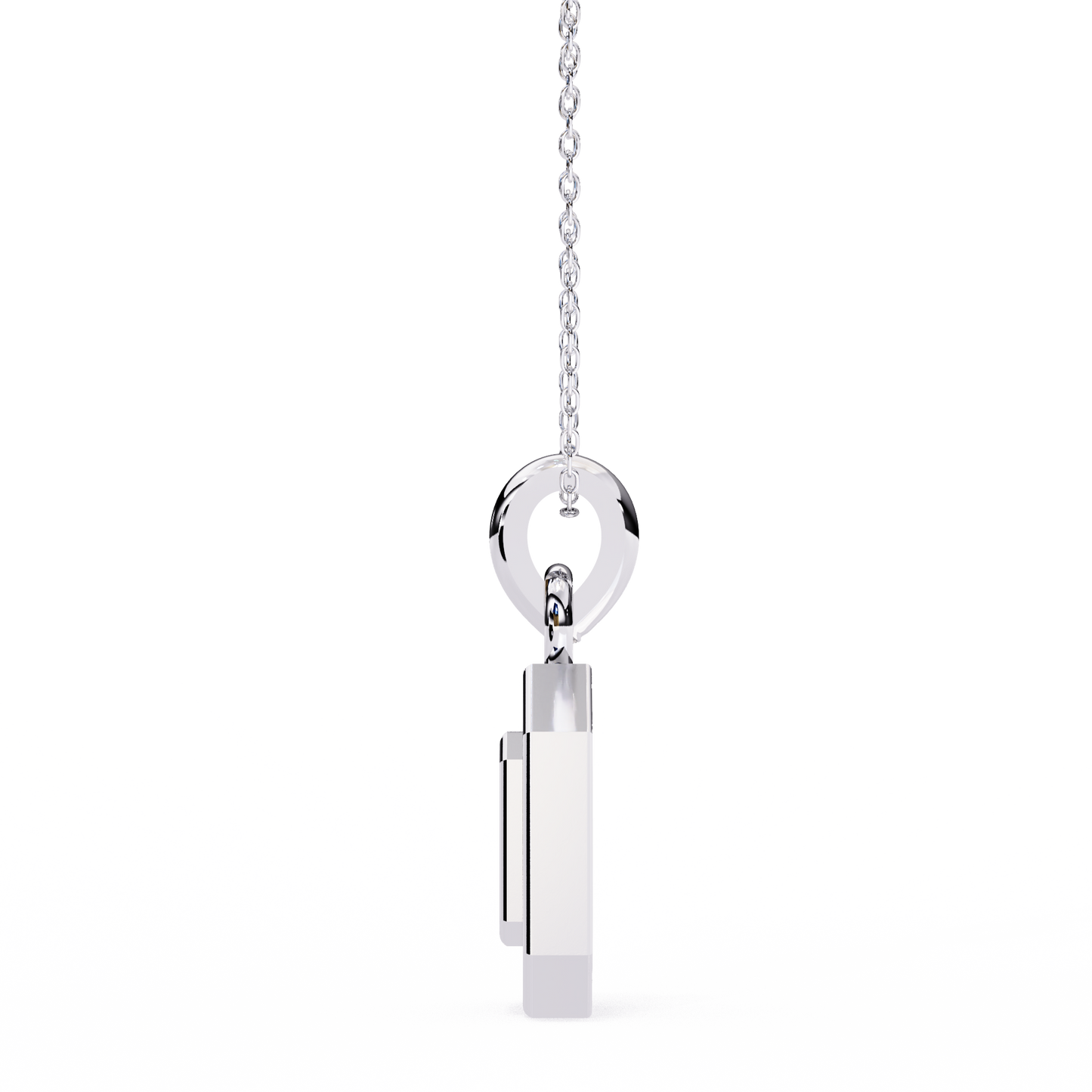 Golden Loop – Lab Diamond Chain Accent Necklace
