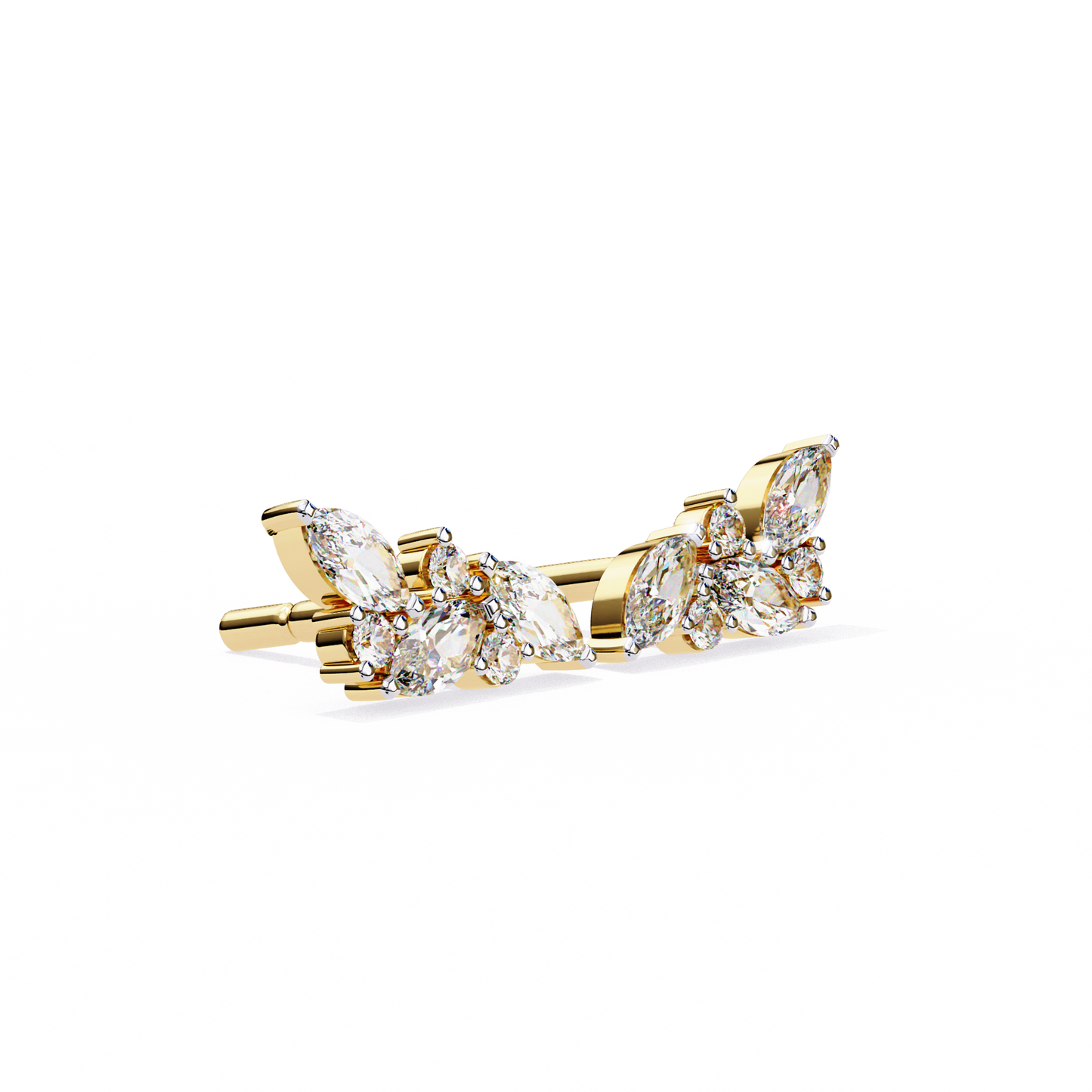 Whisper Bloom – Marquise & Round Lab Diamond Petite Studs