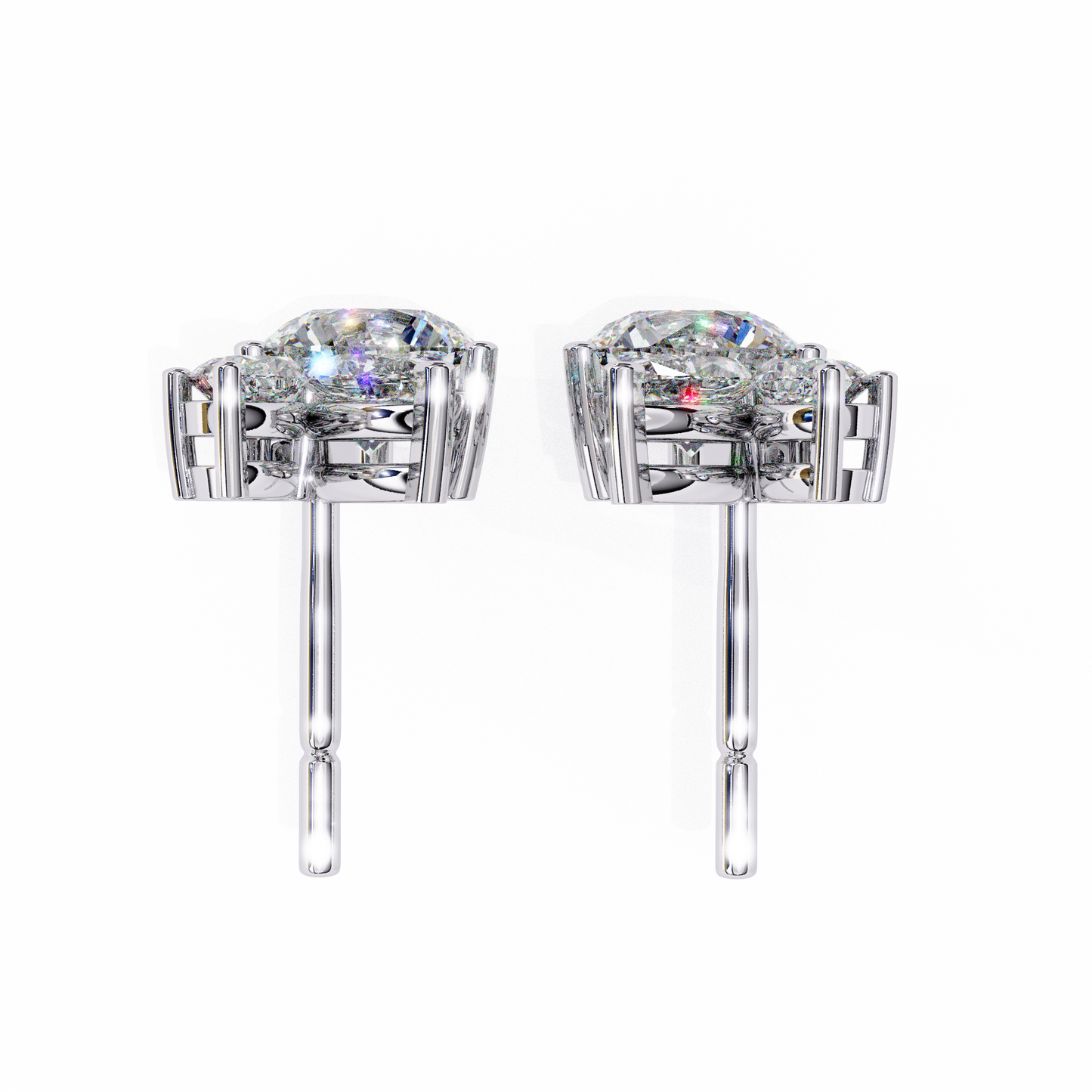 Diamond Bunny – Round Lab Diamond Rabbit-Inspired Earrings