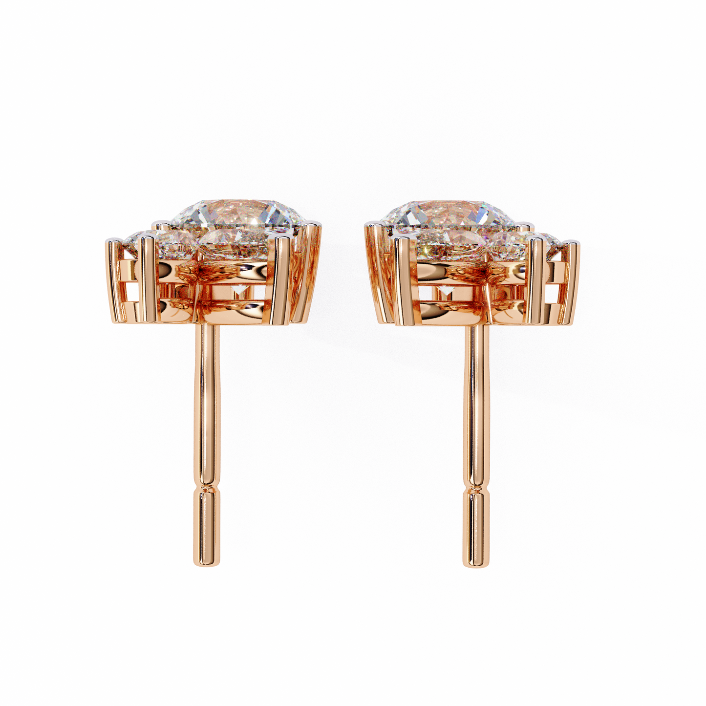 Diamond Bunny – Round Lab Diamond Rabbit-Inspired Earrings