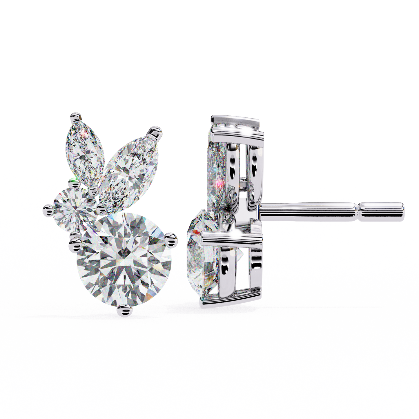 Diamond Bunny – Round Lab Diamond Rabbit-Inspired Earrings