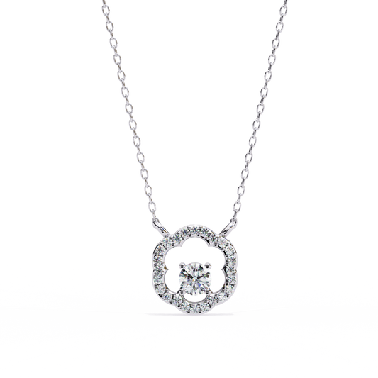 Diamond Drift – Round Diamond Necklace