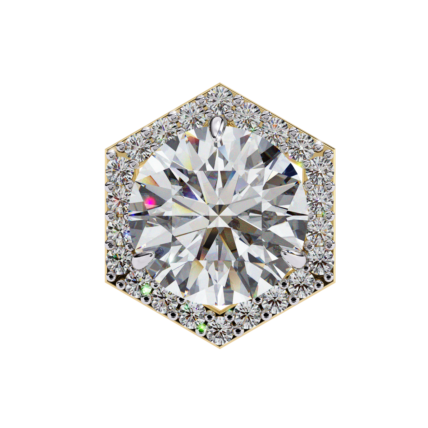 Aurora Cascade – Round Lab Diamond Curved Earrings