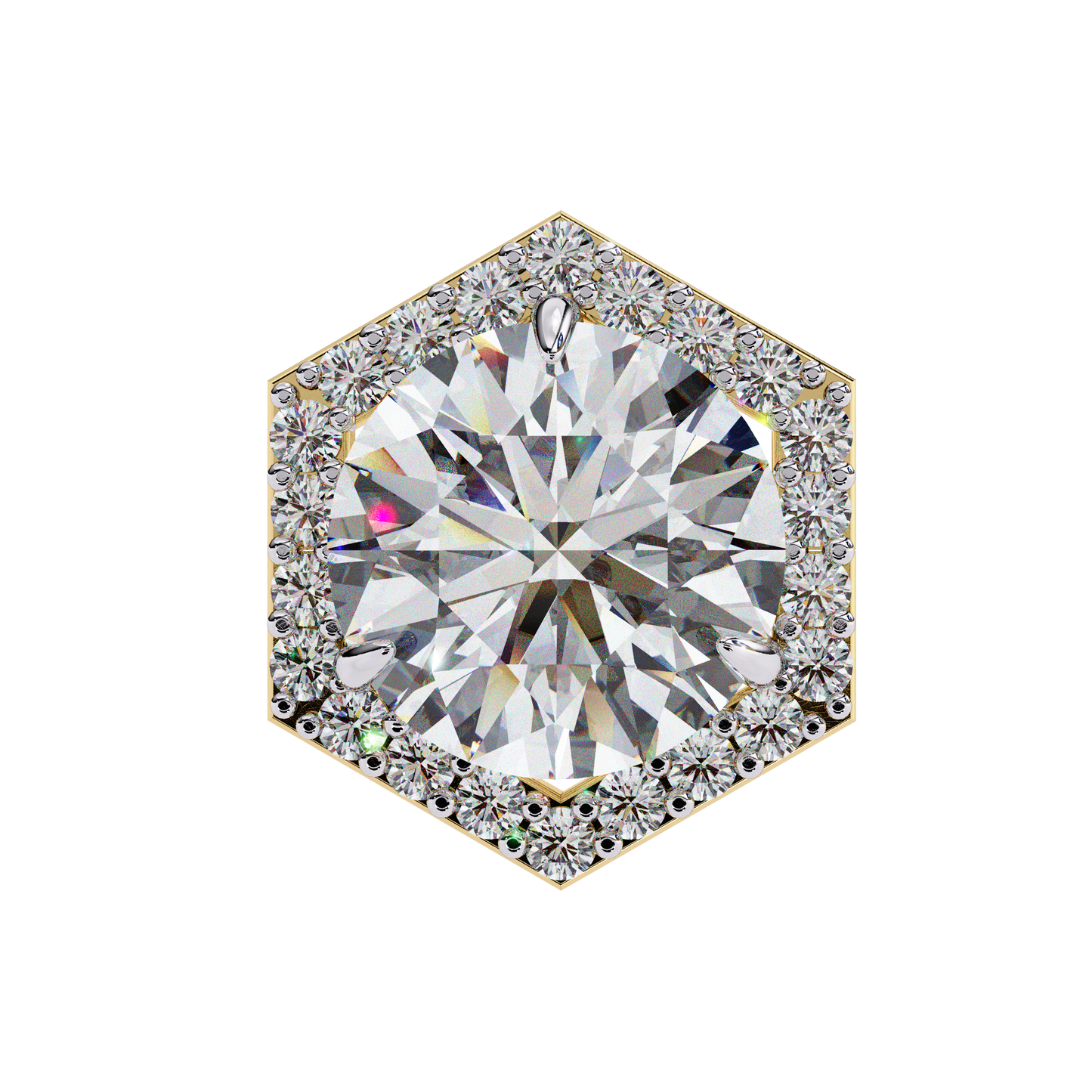 Aurora Cascade – Round Lab Diamond Curved Earrings