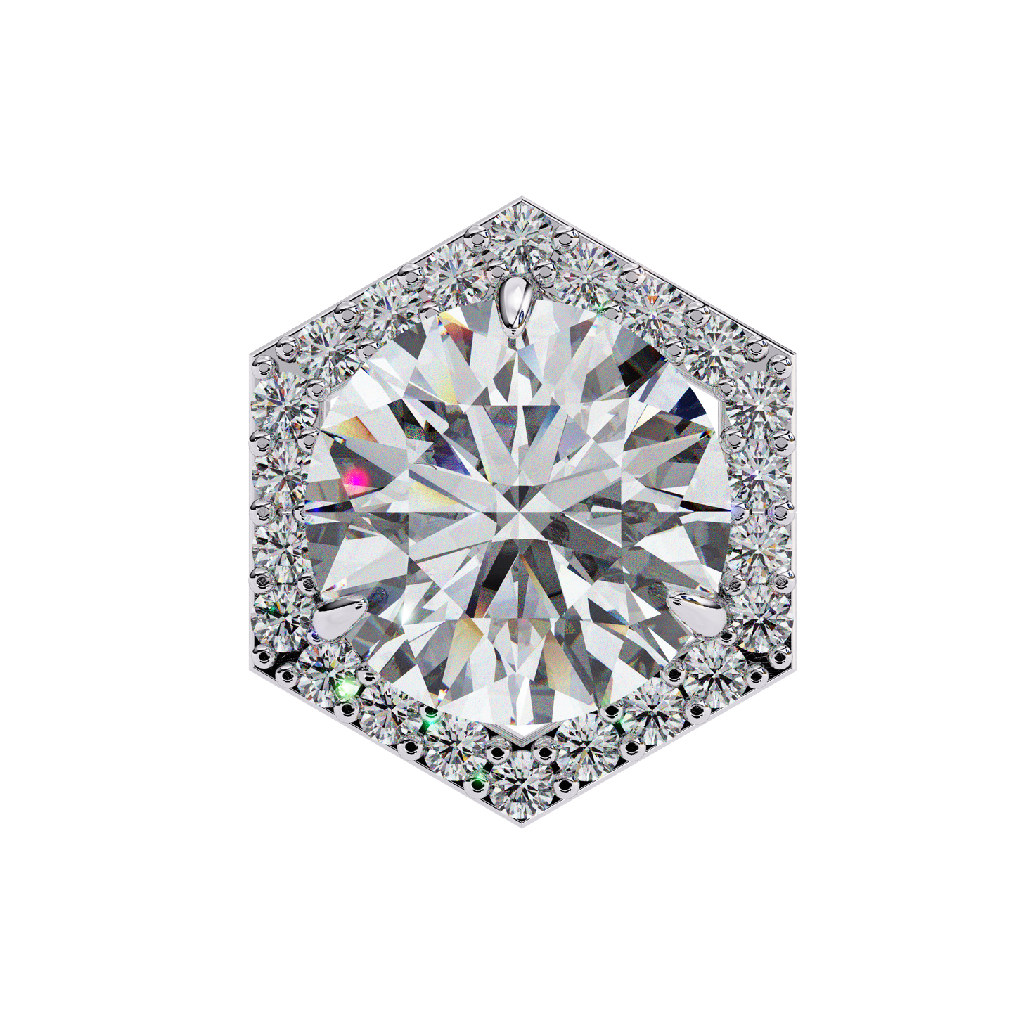 Aurora Cascade – Round Lab Diamond Curved Earrings