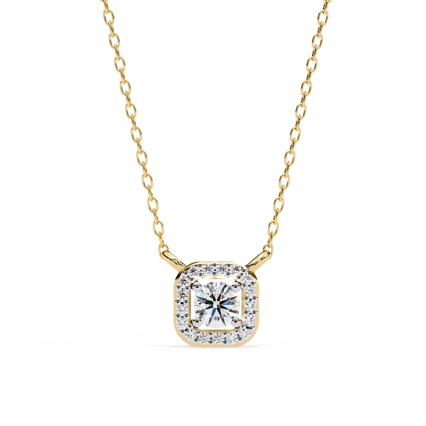 Light Flow – Round Lab Diamond Chain Necklace