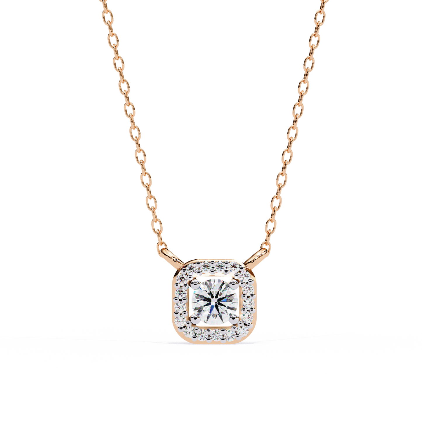 Light Flow – Round Lab Diamond Chain Necklace