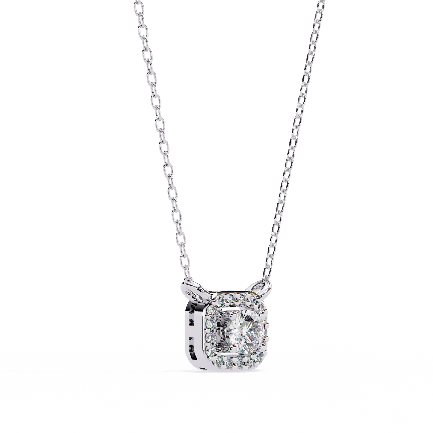 Light Flow – Round Lab Diamond Chain Necklace