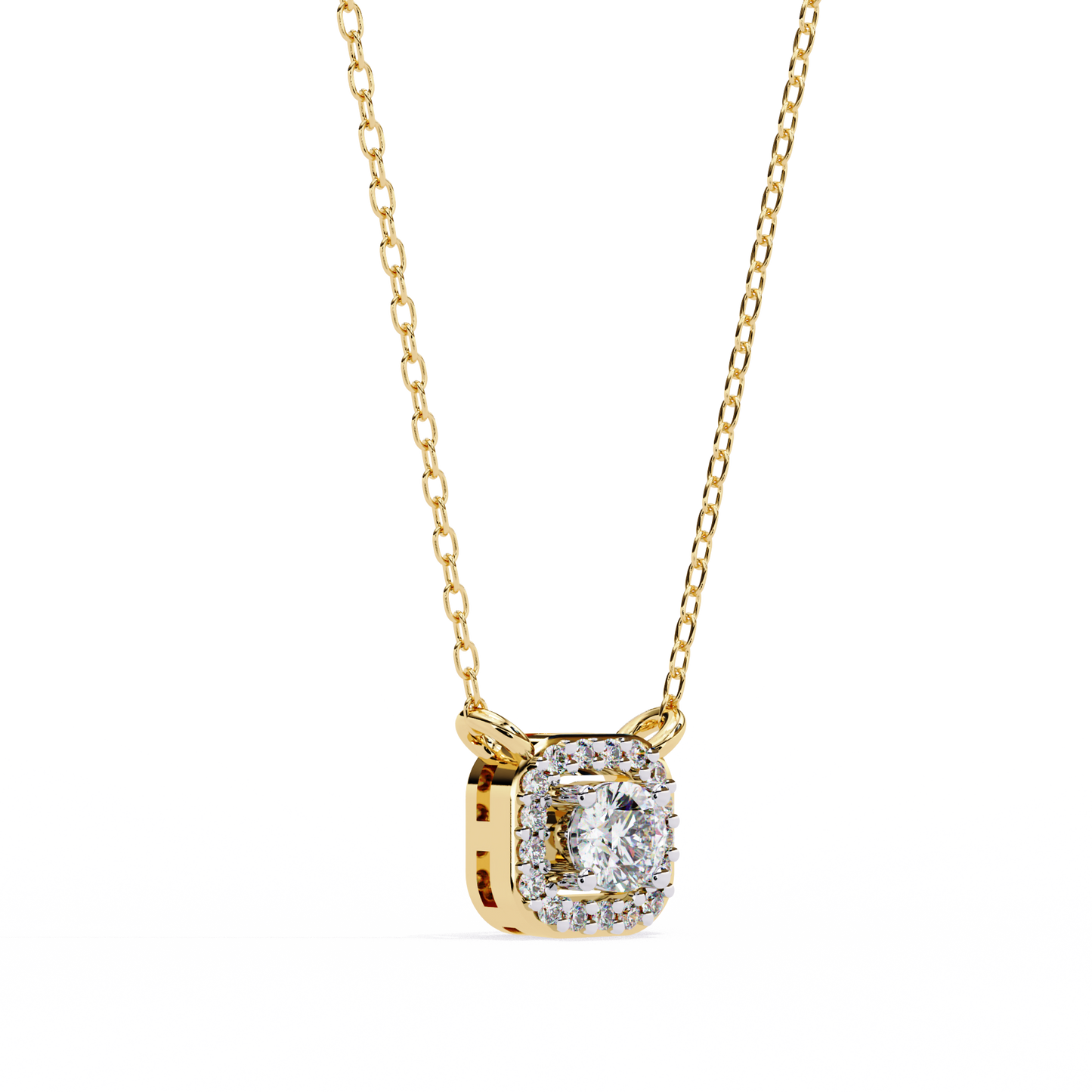 Light Flow – Round Lab Diamond Chain Necklace