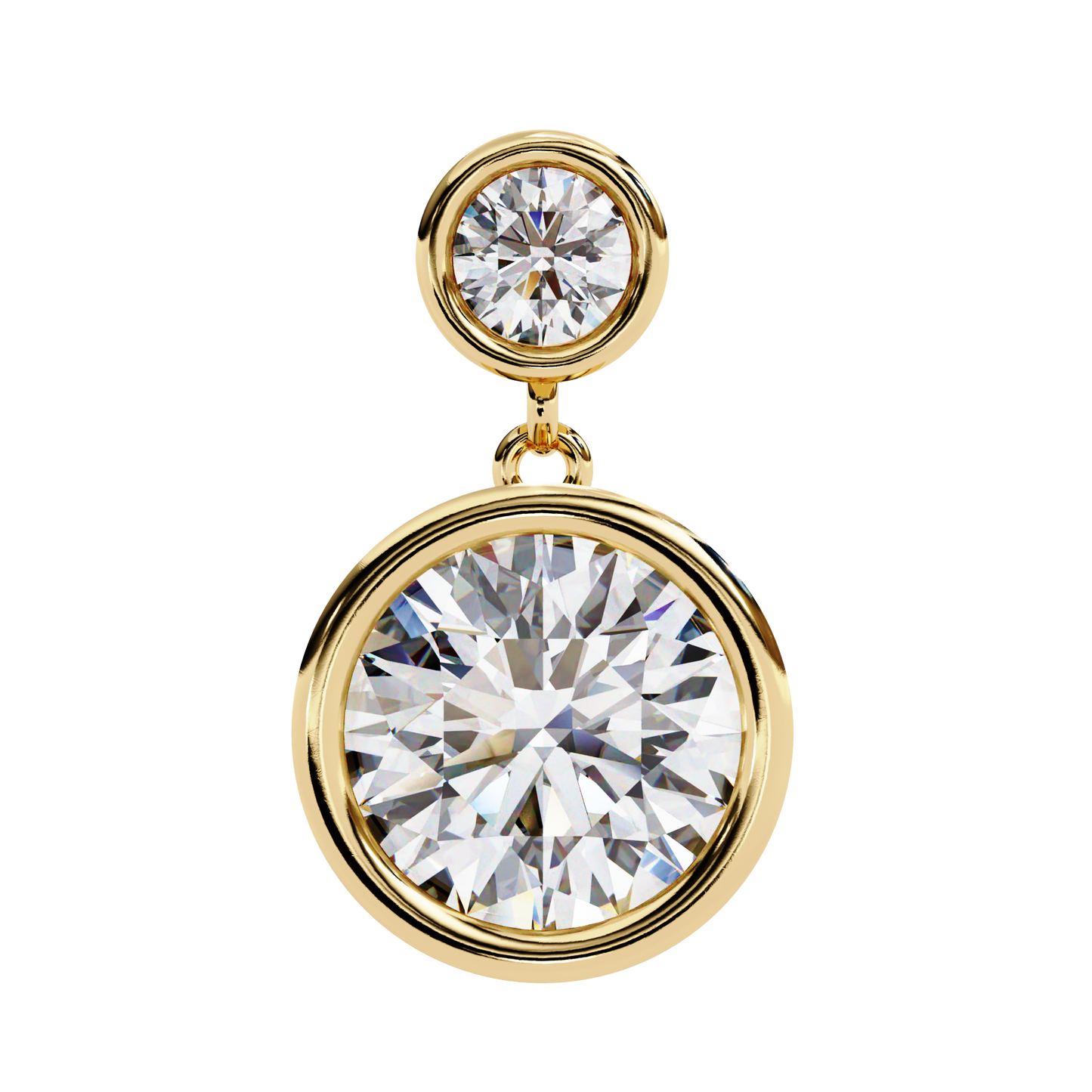 Moonbeam Duo – Round Lab Diamond Twin Stud Earrings