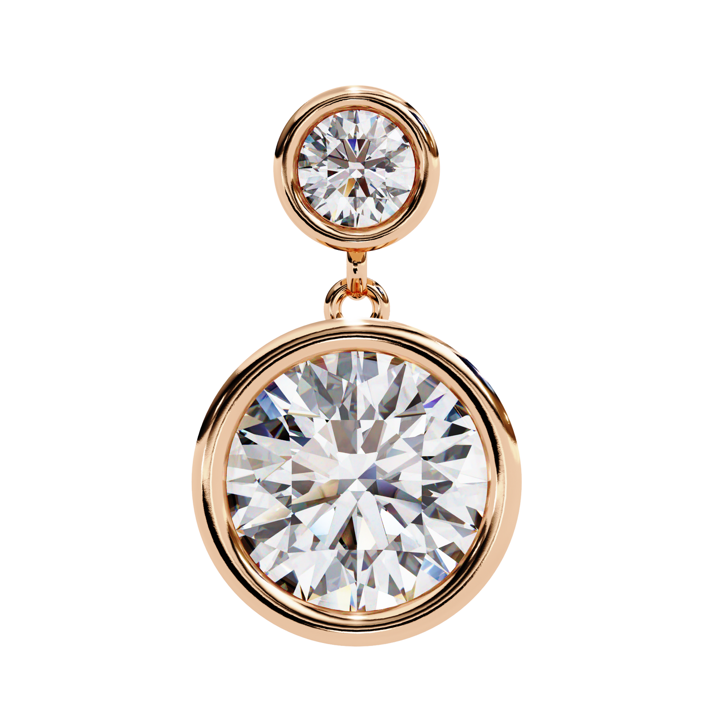 Moonbeam Duo – Round Lab Diamond Twin Stud Earrings