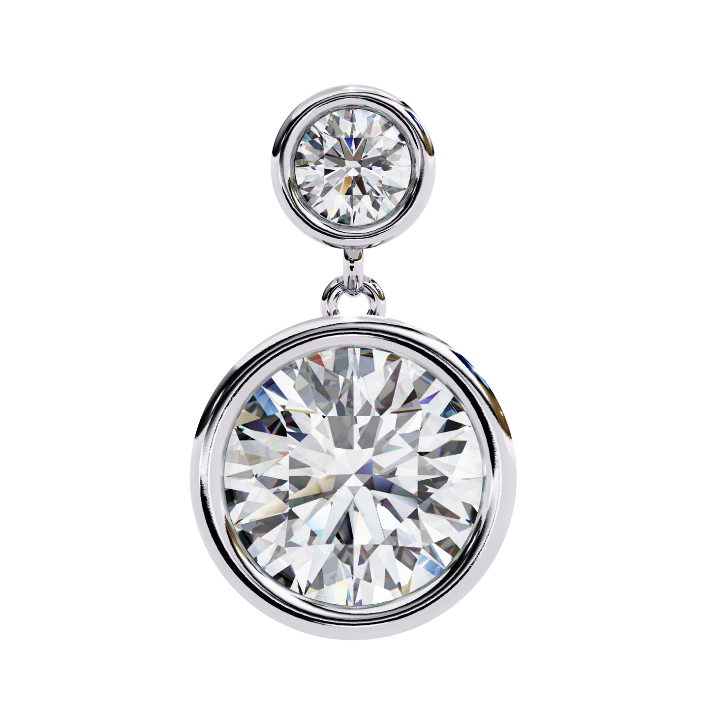 Moonbeam Duo – Round Lab Diamond Twin Stud Earrings