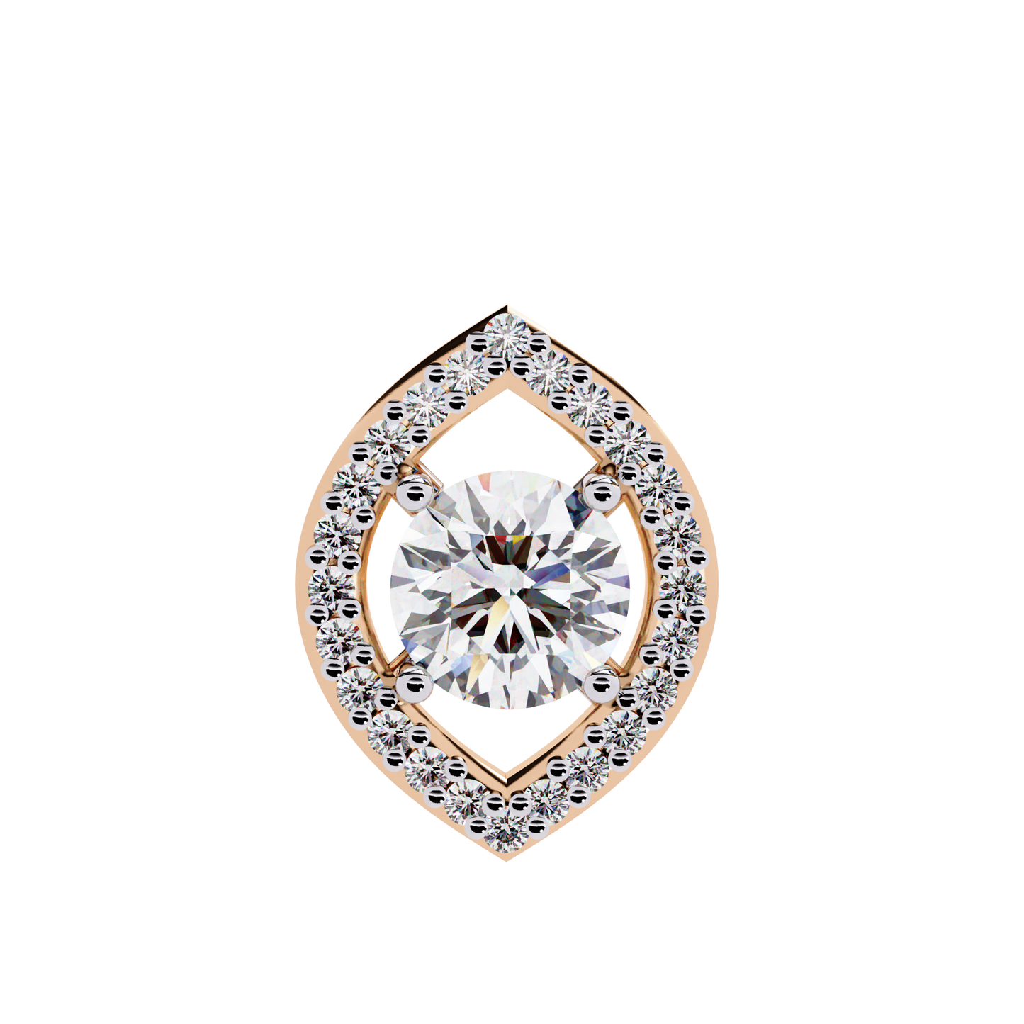 Halo Glint – Round Lab Diamond Chain Pendant