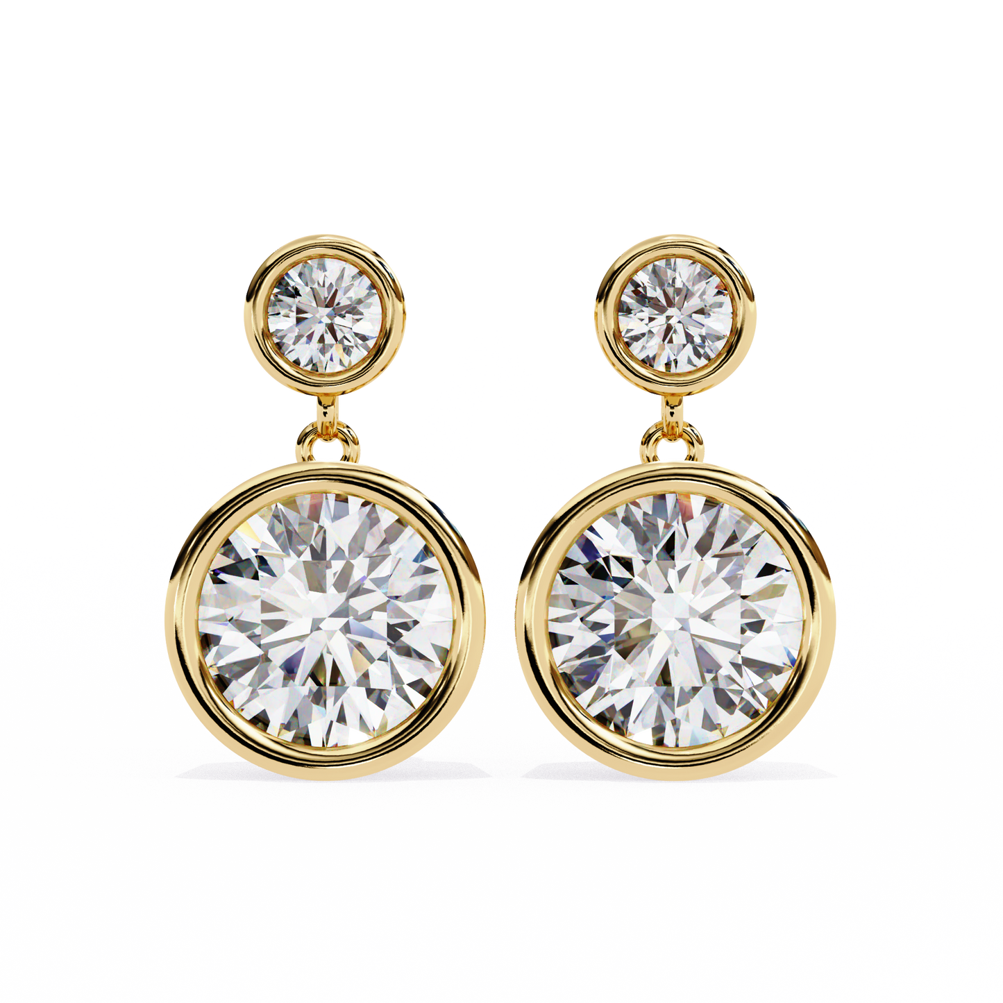 Moonbeam Duo – Round Lab Diamond Twin Stud Earrings