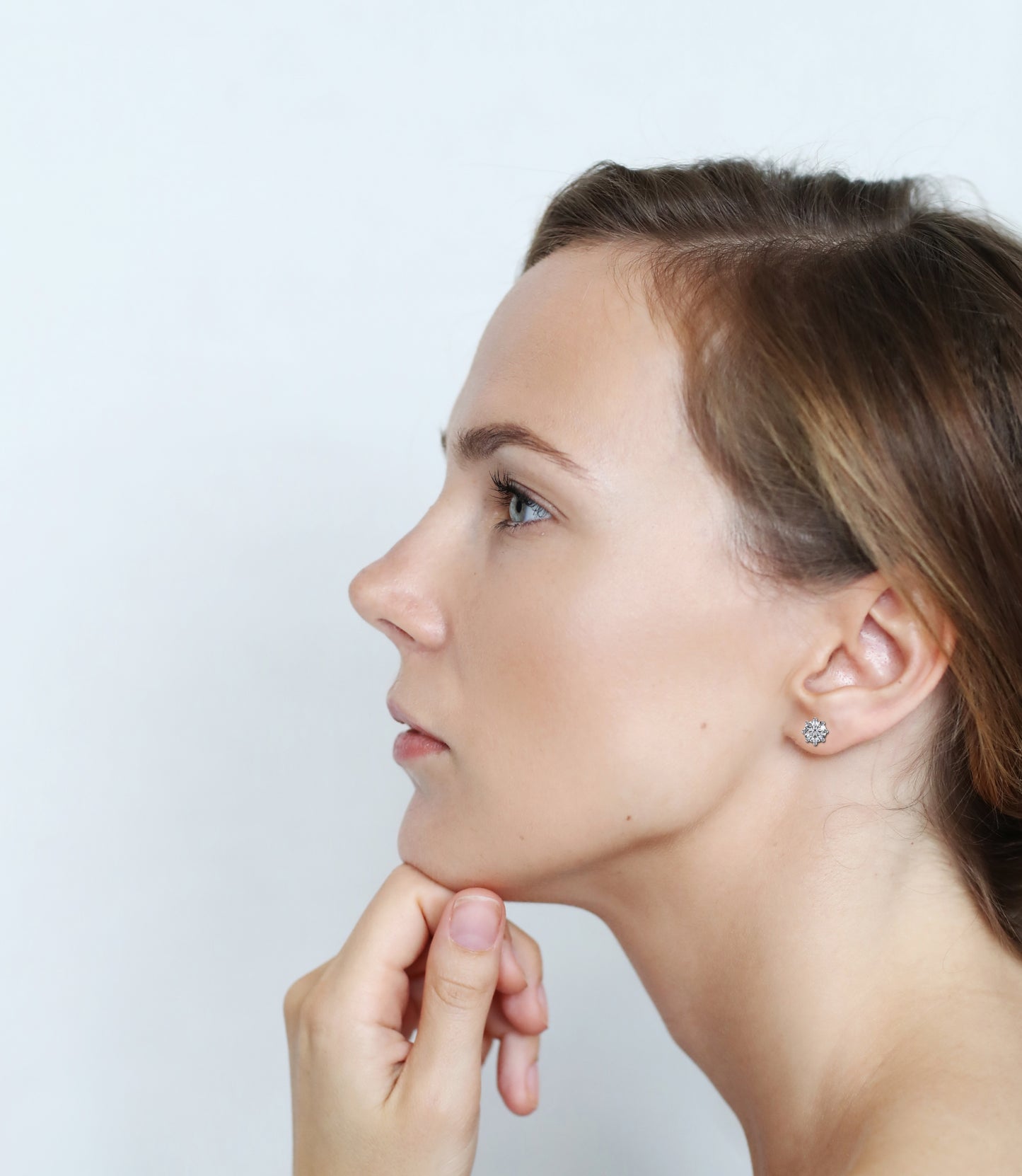 Nova Radiance – Round Diamond High Dome Stud Earrings