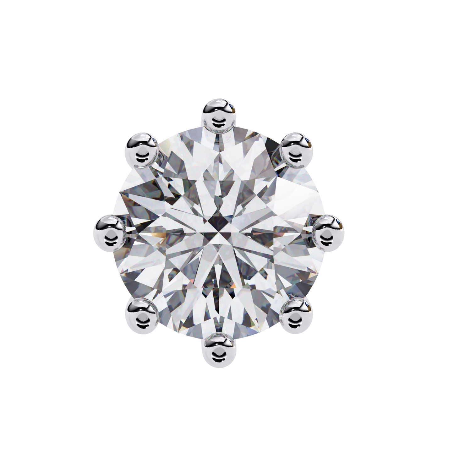 Nova Radiance – Round Lab Diamond High Dome Stud Earrings
