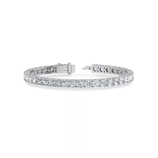 Nuit D’Or 10 CTW Natural Diamond Four-Prong Straight Tennis Bracelet in white gold, view 2