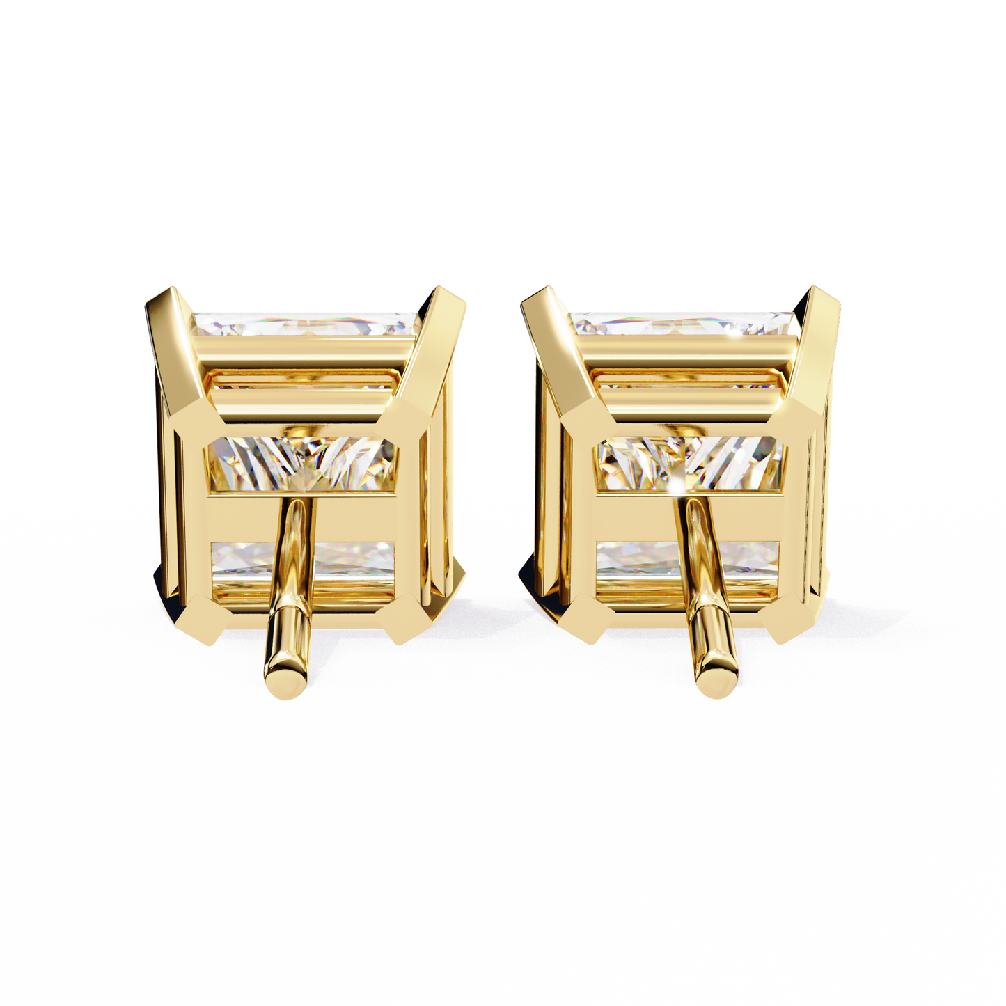 Regent Squares – Princess Cut Lab Diamond Bold Studs