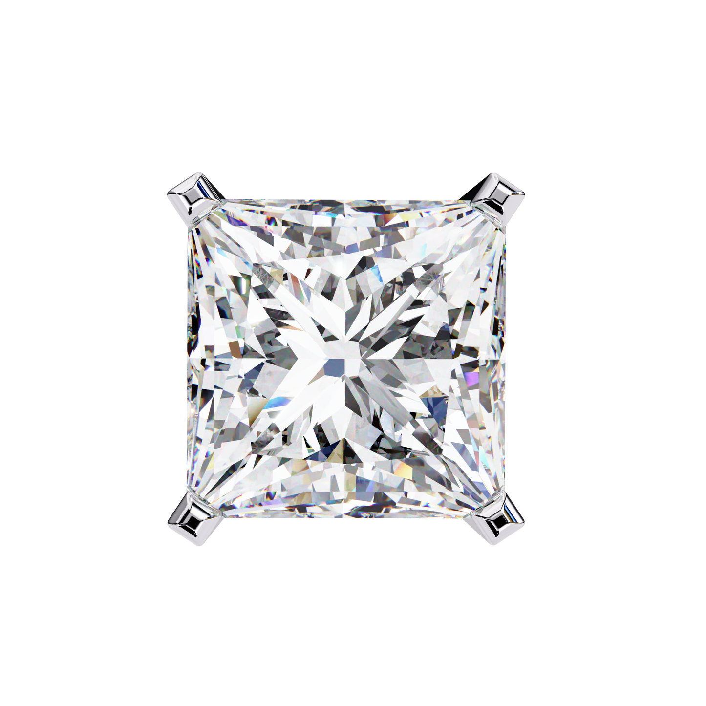 Regent Squares – Princess Cut Lab Diamond Bold Studs