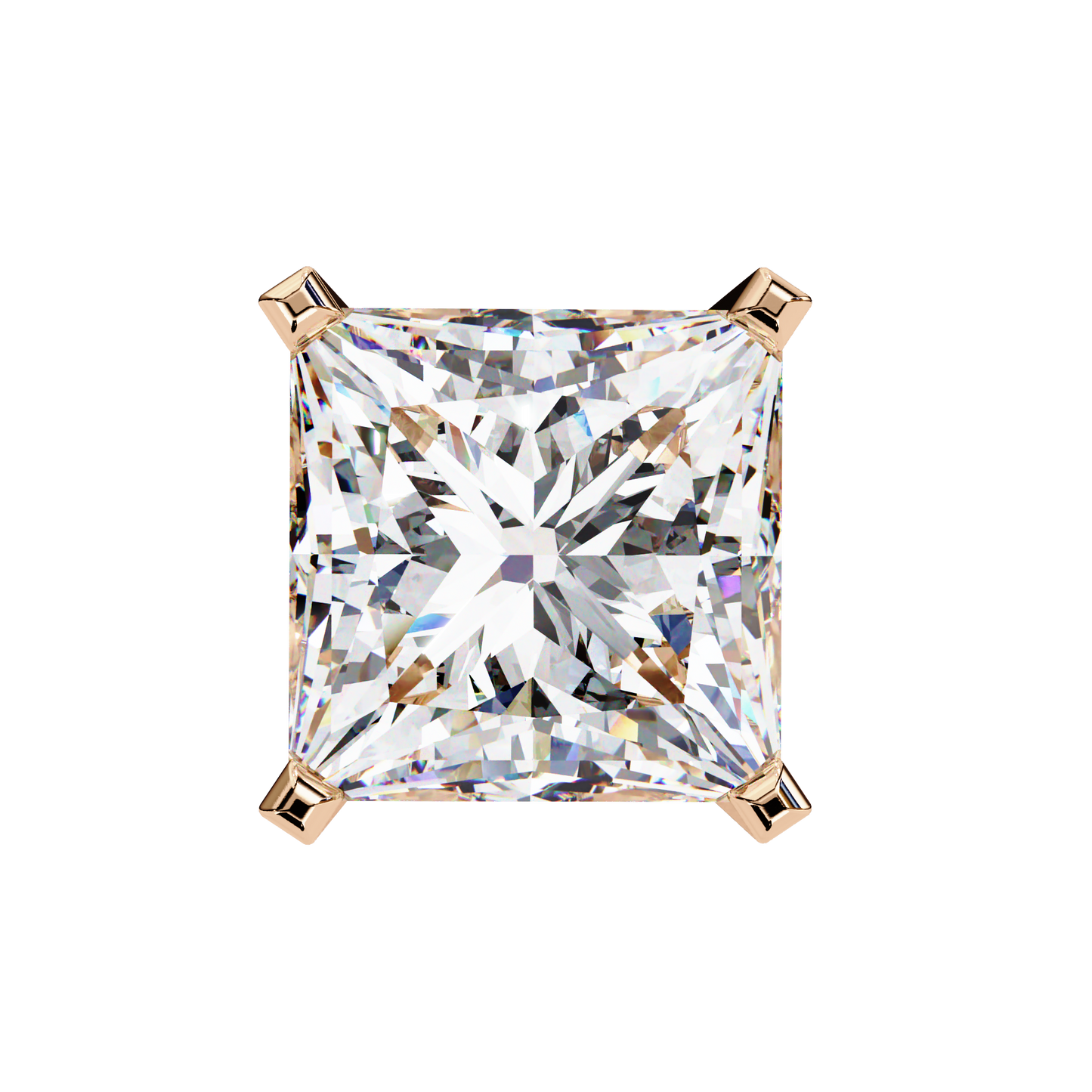 Regent Squares – Princess Cut Lab Diamond Bold Studs