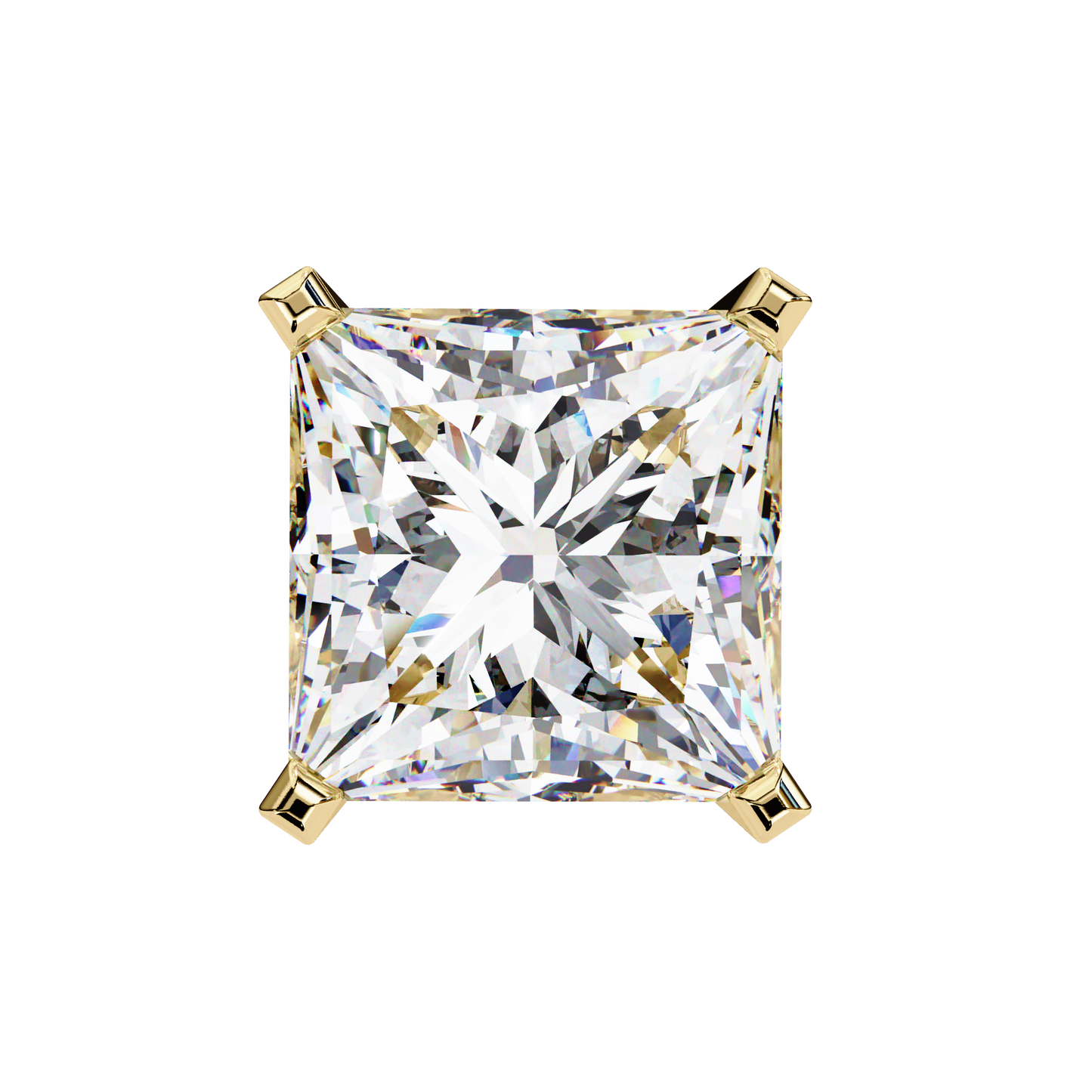 Regent Squares – Princess Cut Lab Diamond Bold Studs