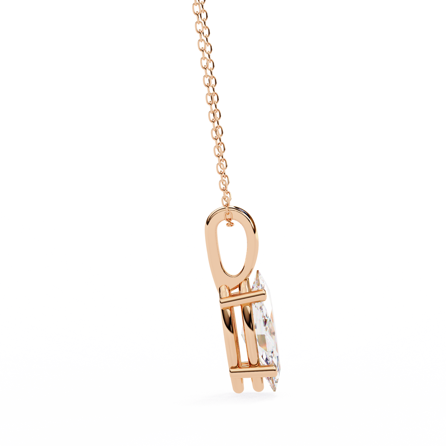 Wingspan – Marquise Lab Diamond Split-Prong Chain Pendant