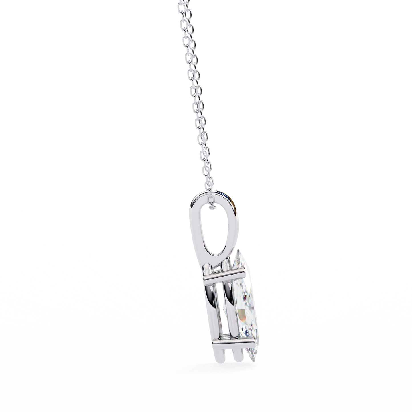 Wingspan – Marquise Lab Diamond Split-Prong Chain Pendant
