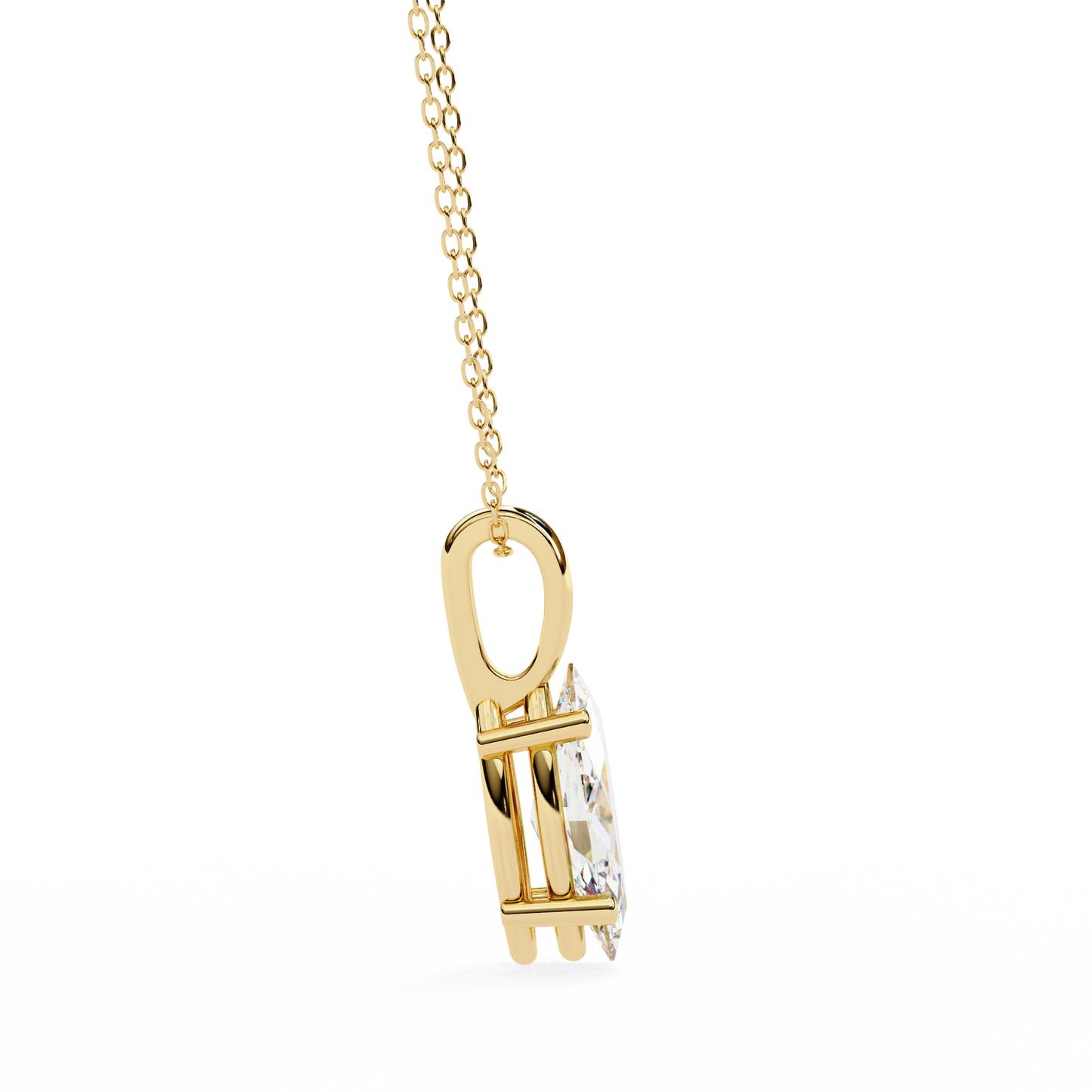 Wingspan – Marquise Lab Diamond Split-Prong Chain Pendant