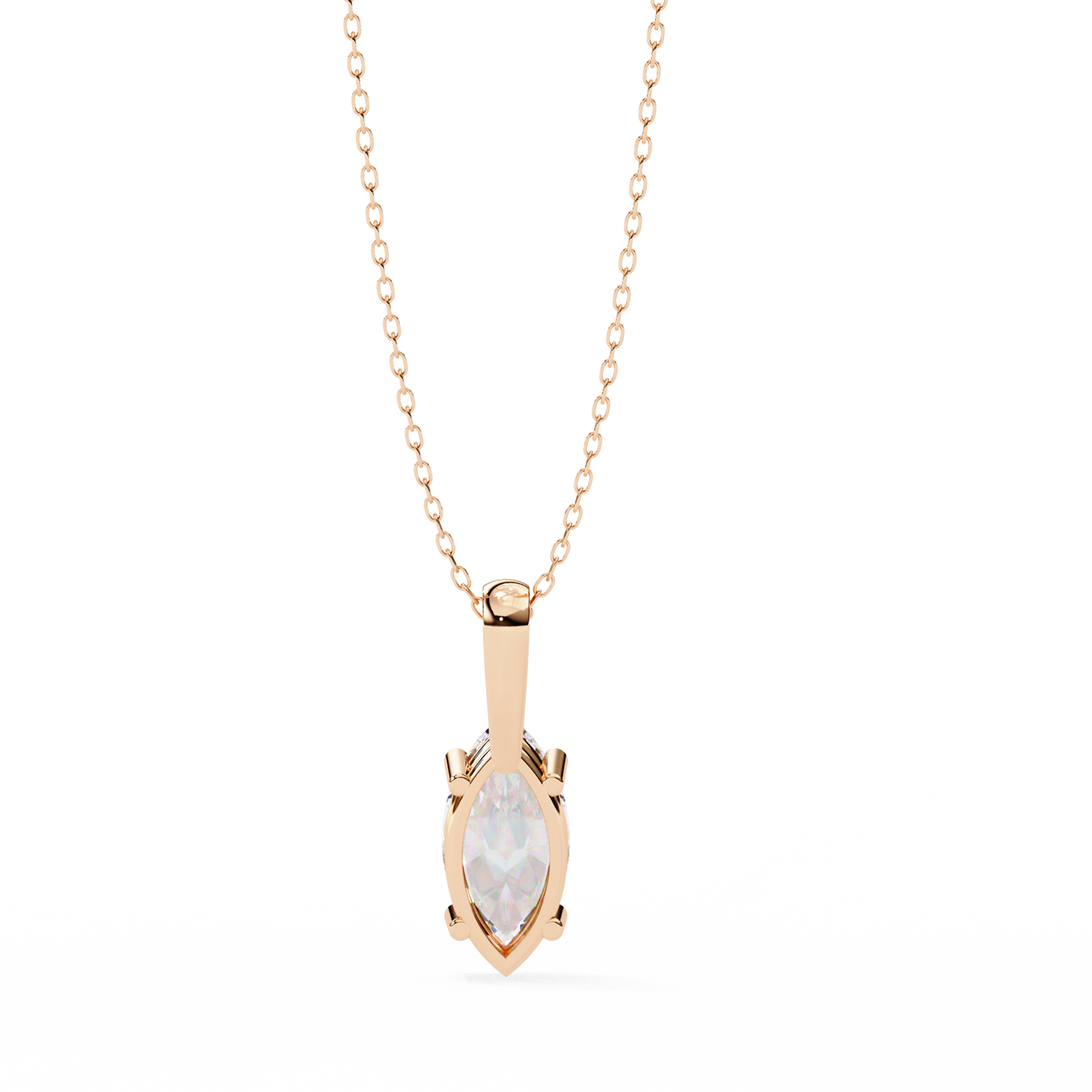 Wingspan – Marquise Lab Diamond Split-Prong Chain Pendant