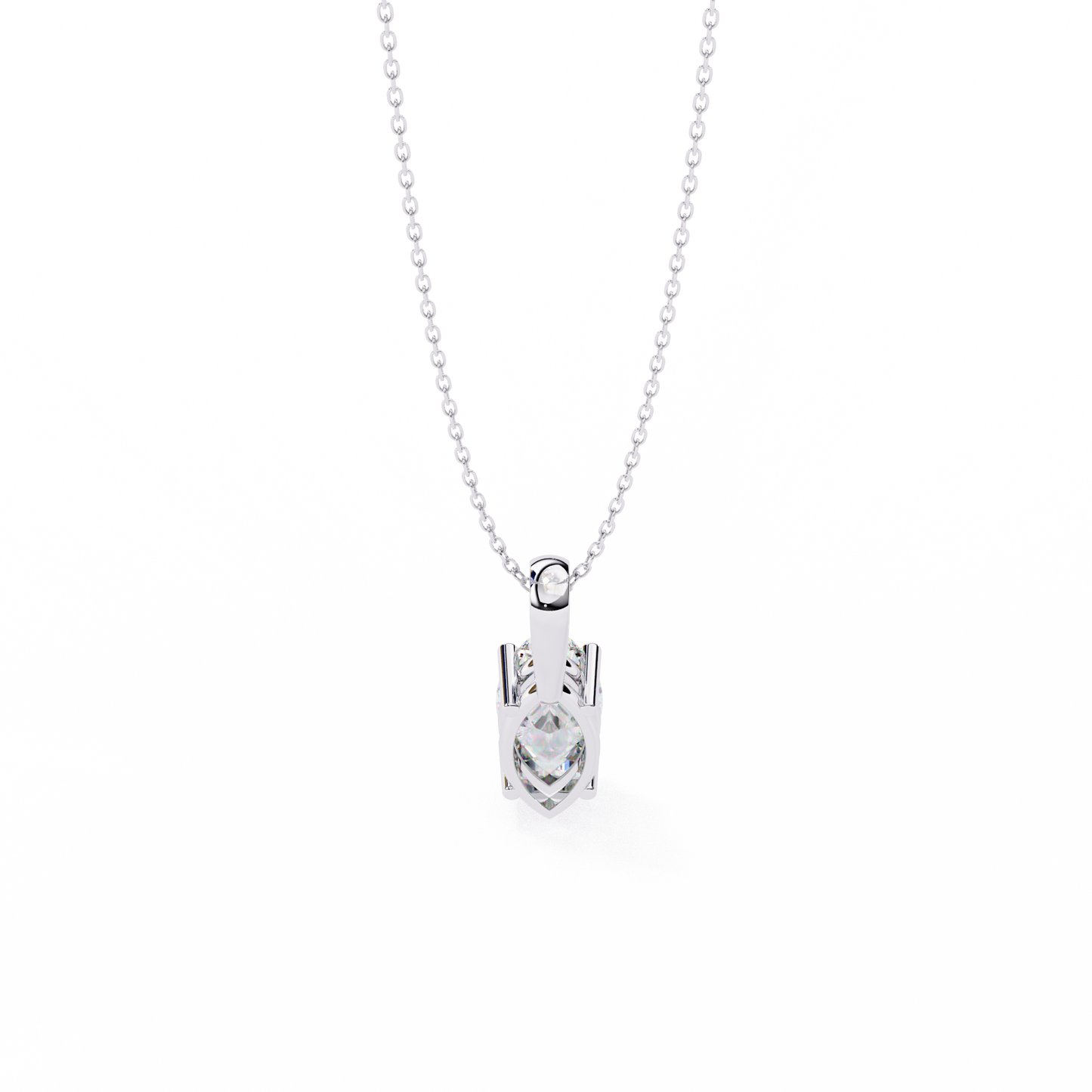 Wingspan – Marquise Lab Diamond Split-Prong Chain Pendant