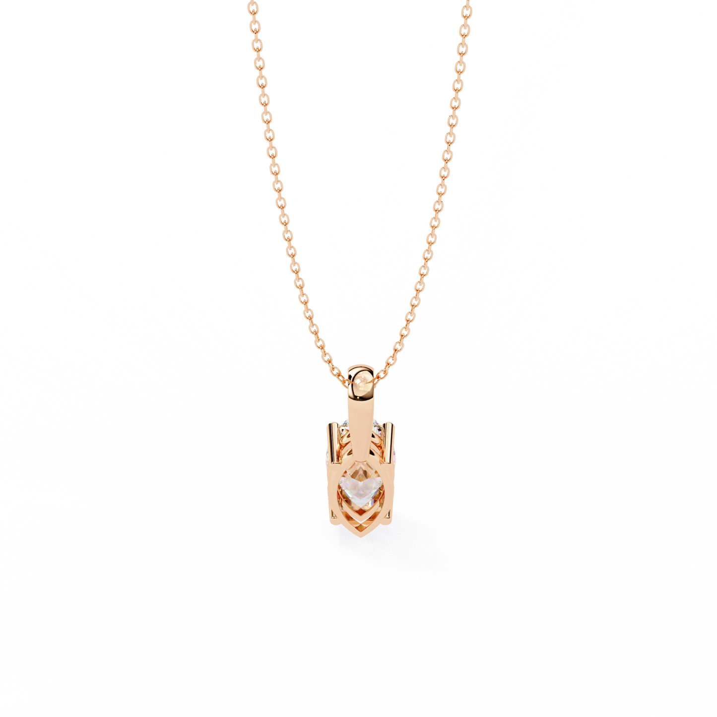 Wingspan – Marquise Lab Diamond Split-Prong Chain Pendant