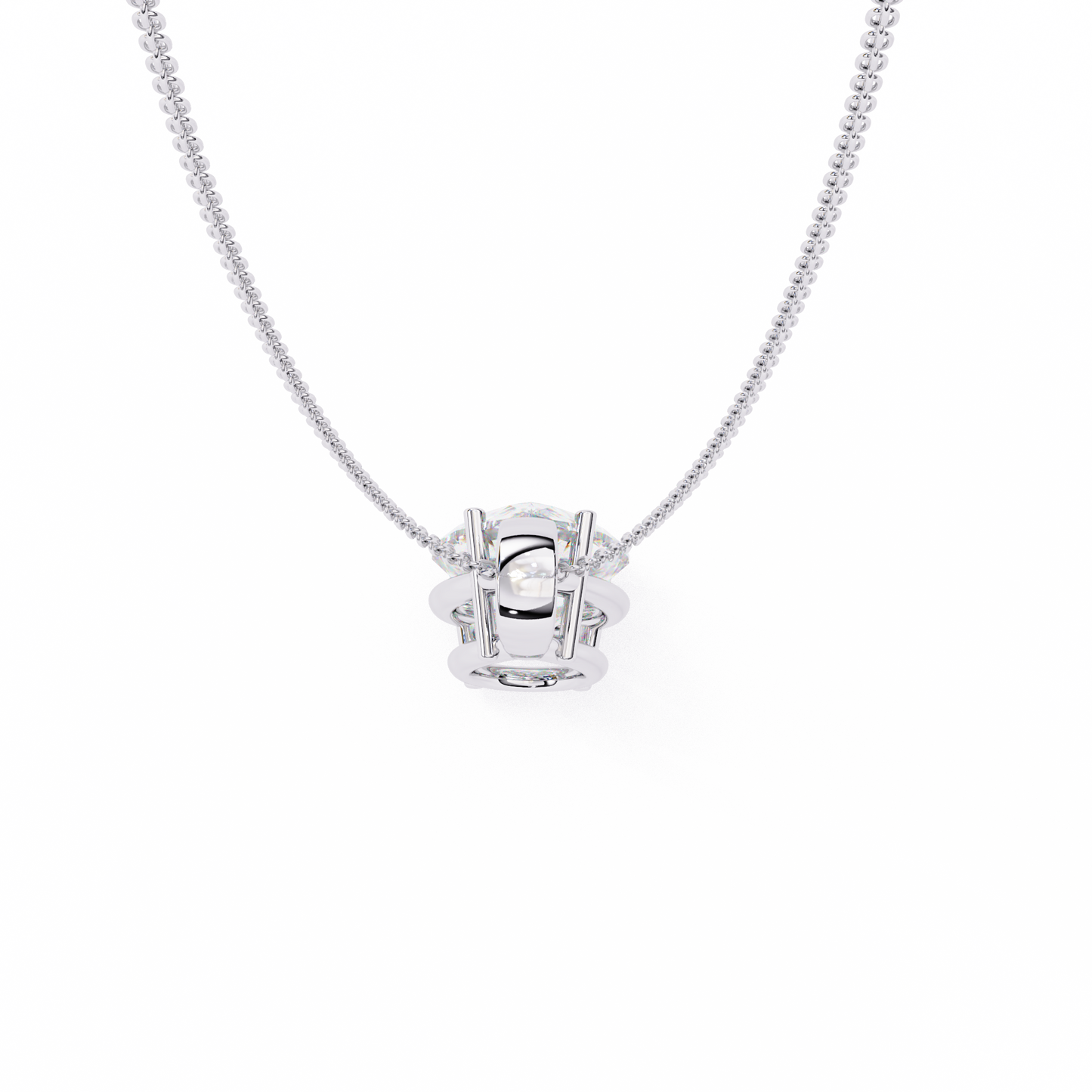 Tear of Light – Pear Cut Lab Diamond Solitaire Chain Pendant