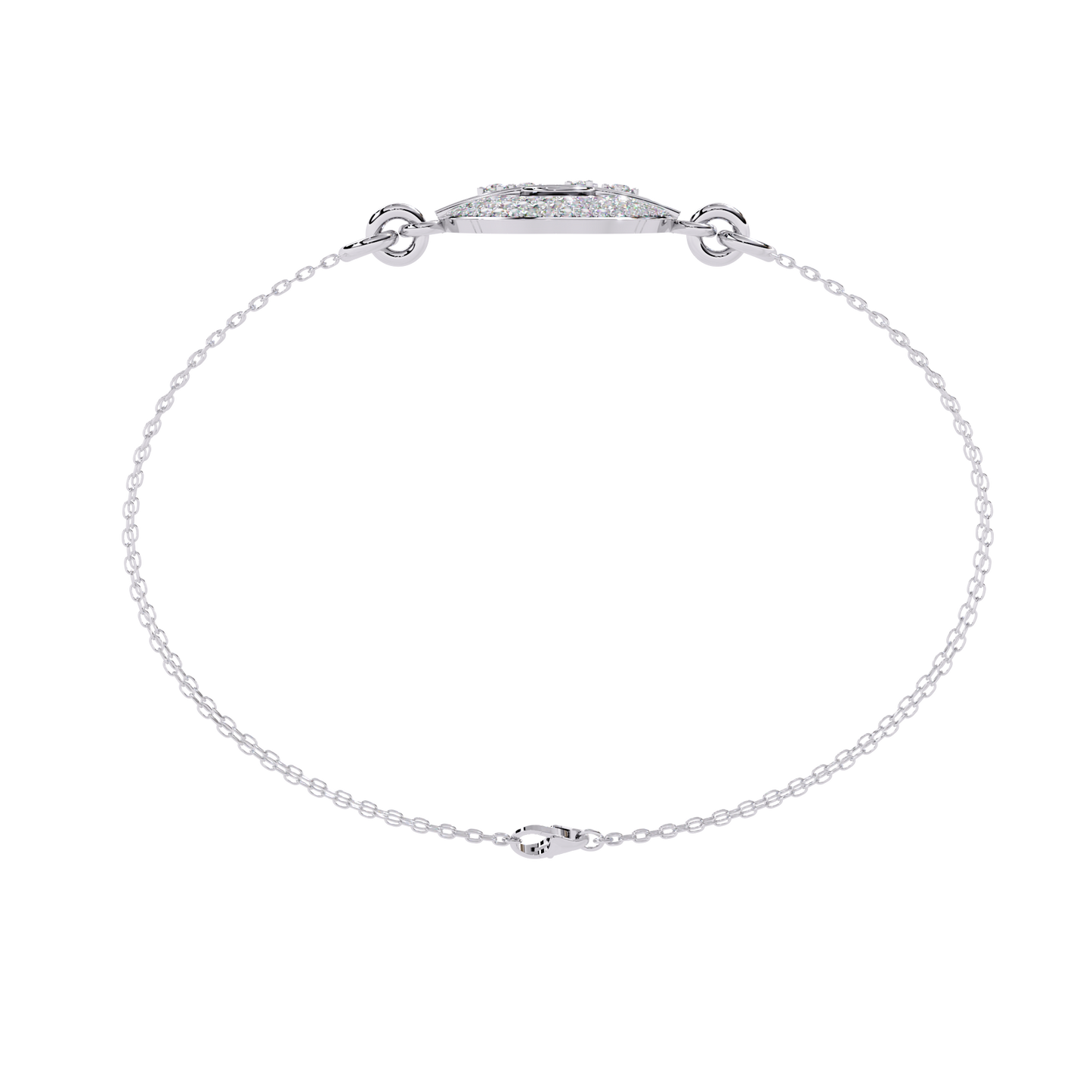Nova Eclipse – Diamond Circle Emblem Bracelet in 14K Gold