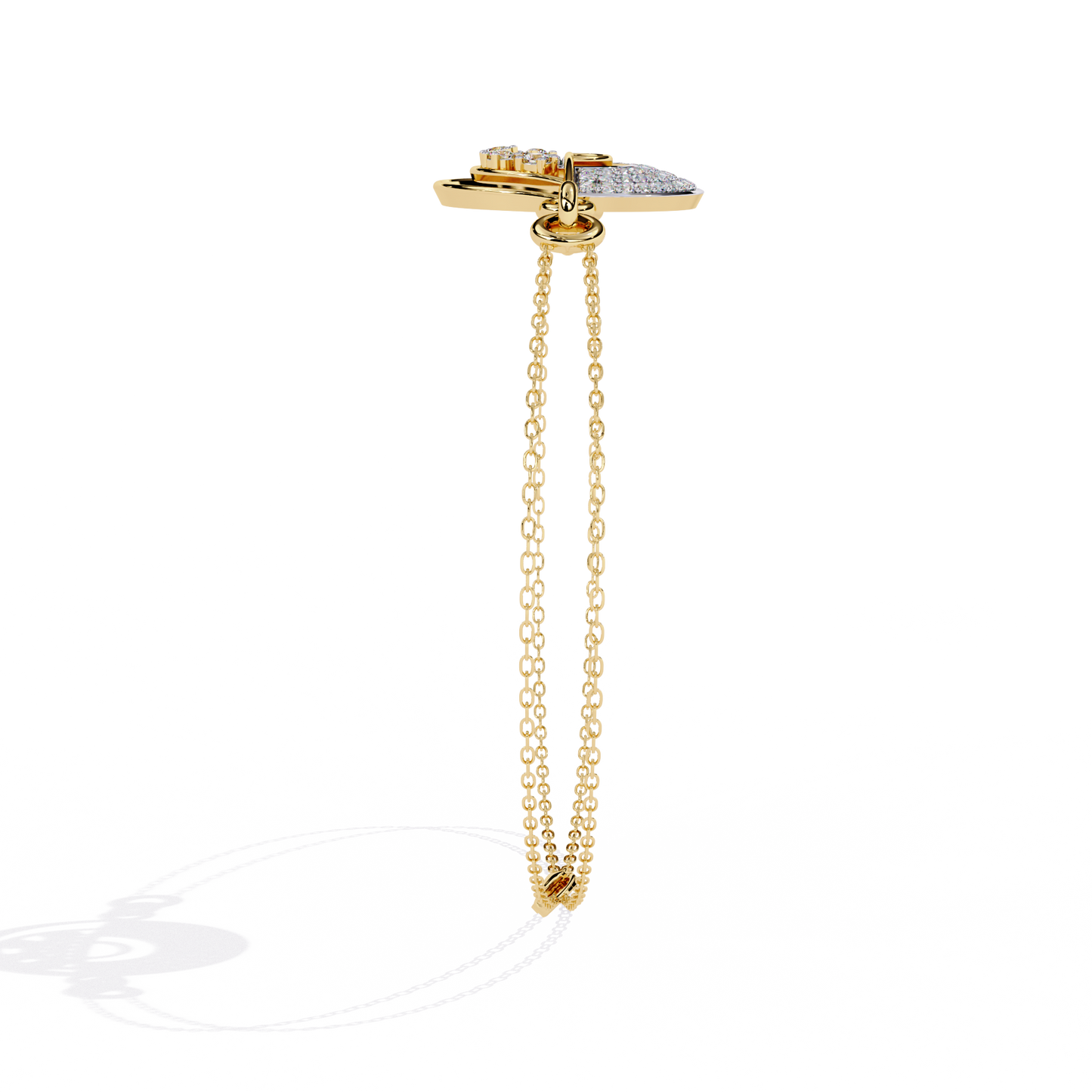 Nova Eclipse – Diamond Circle Emblem Bracelet in 14K Gold