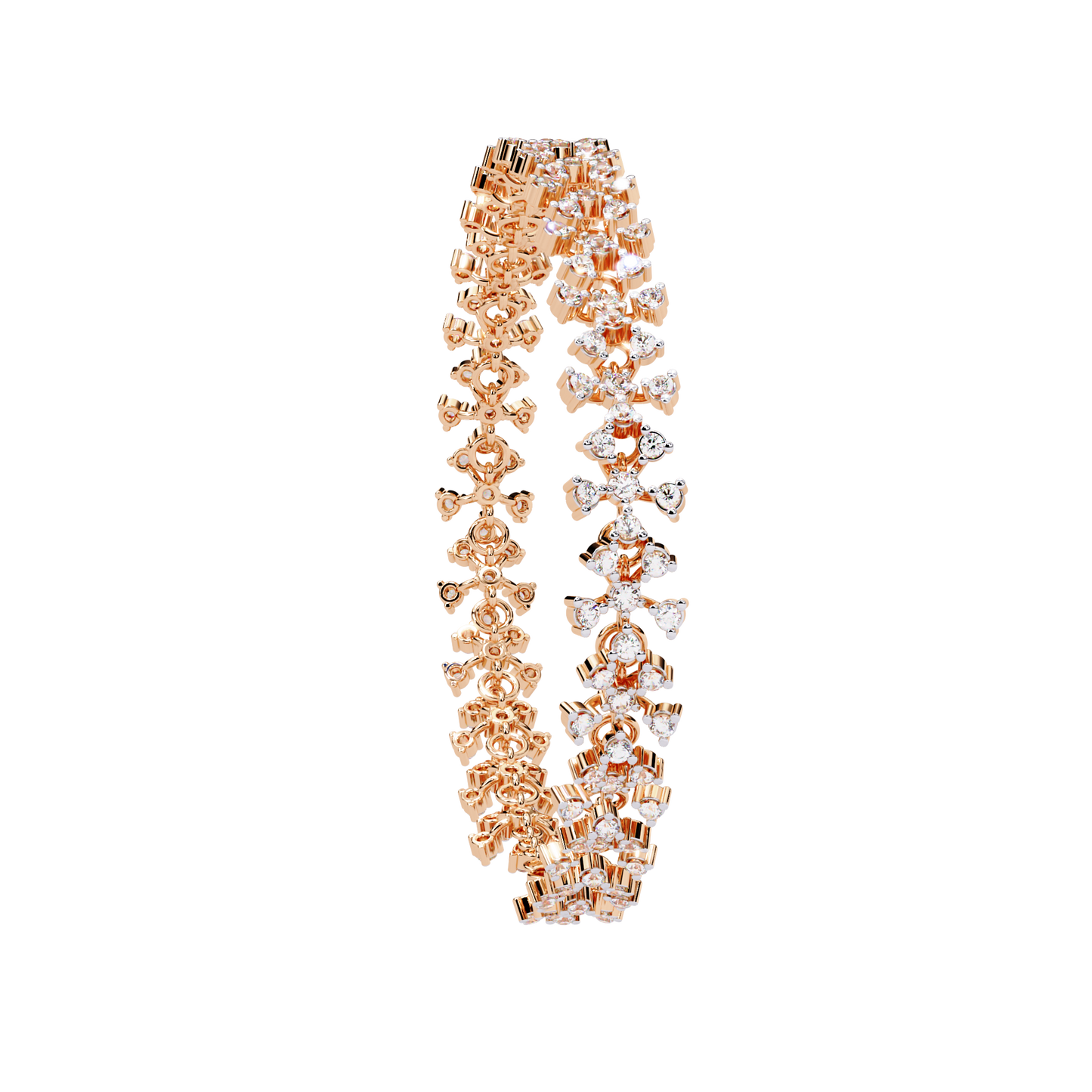 Imperial Lace – Diamond Filigree Bracelet in 14K Gold
