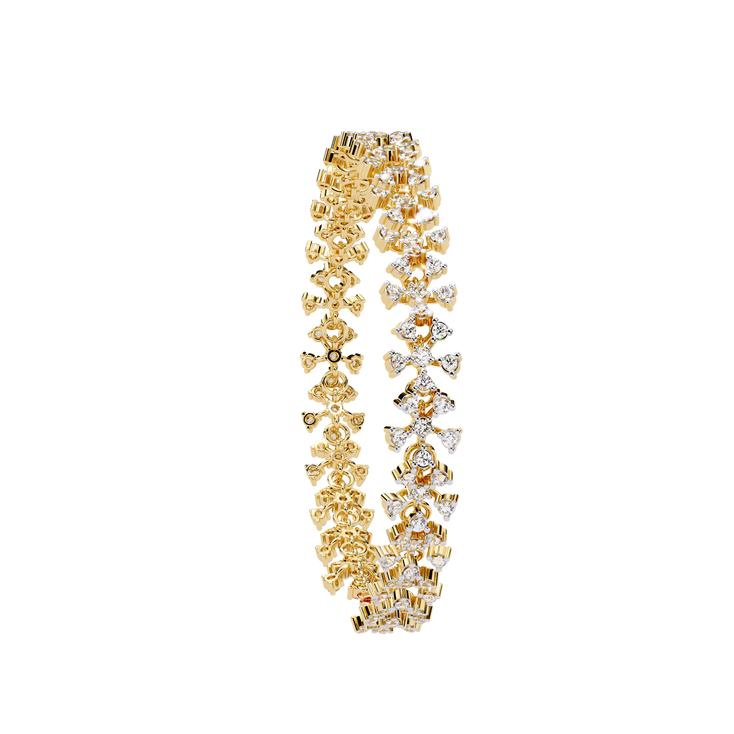Imperial Lace – Diamond Filigree Bracelet in 14K Gold