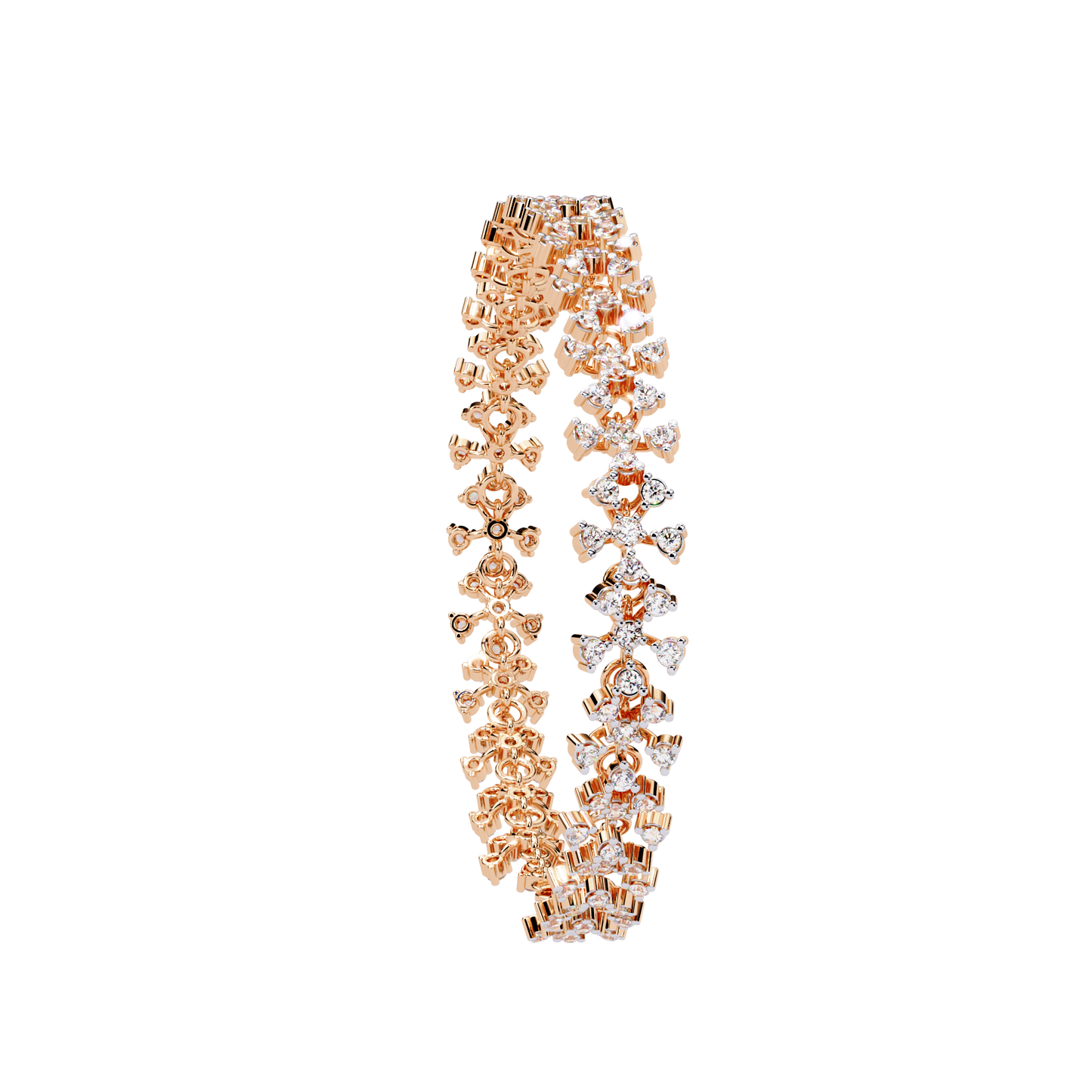 Imperial Lace – Diamond Filigree Bracelet in 14K Gold