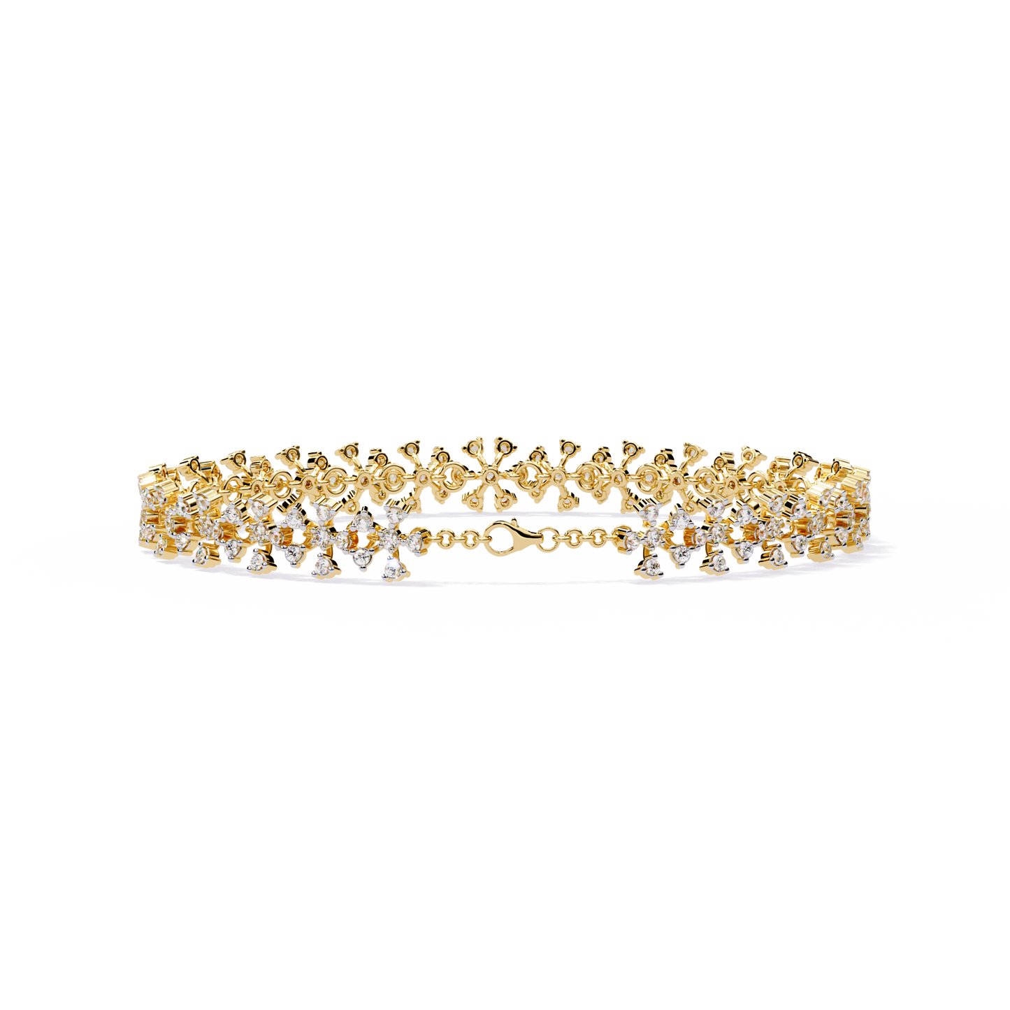 Imperial Lace – Diamond Filigree Bracelet in 14K Gold