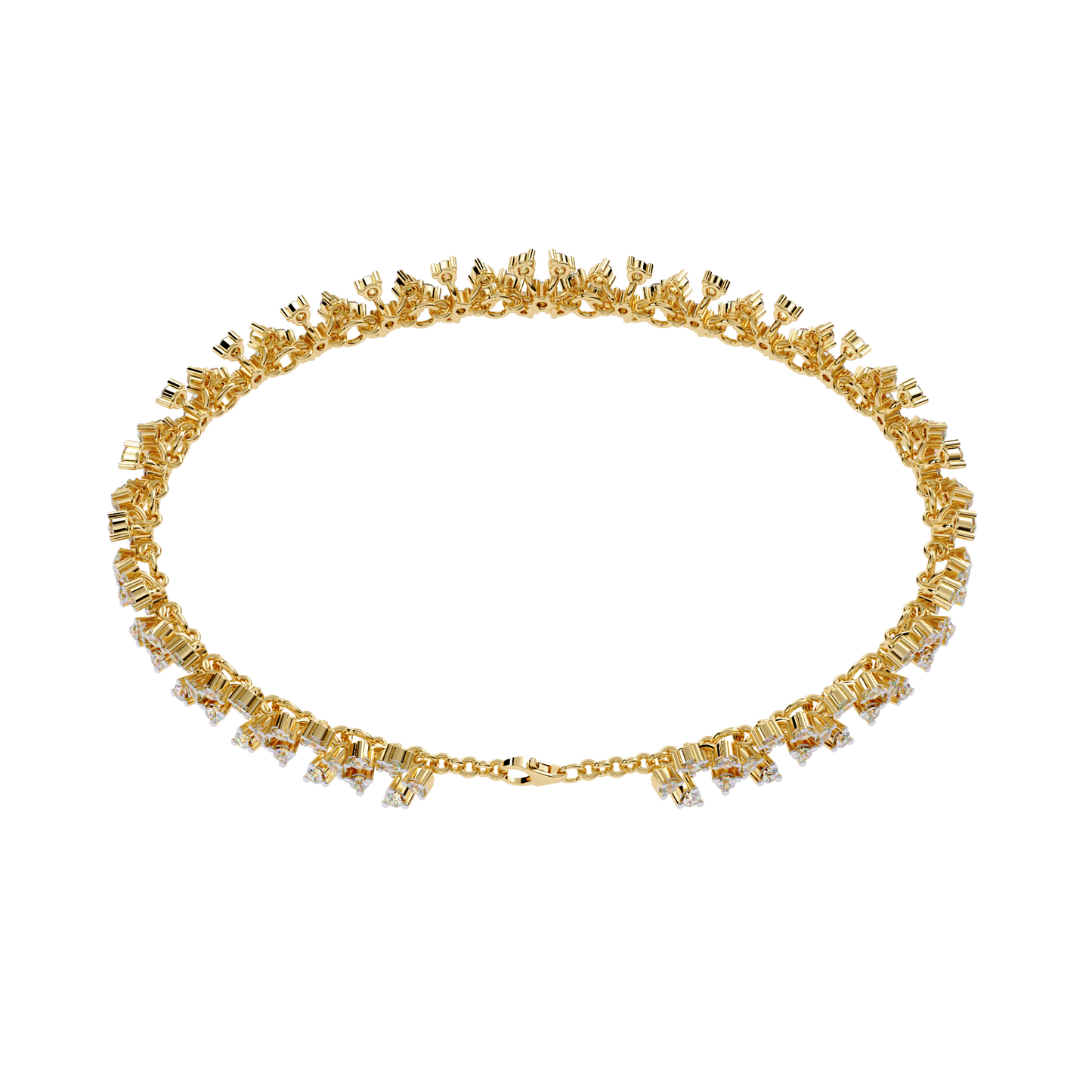 Imperial Lace – Diamond Filigree Bracelet in 14K Gold