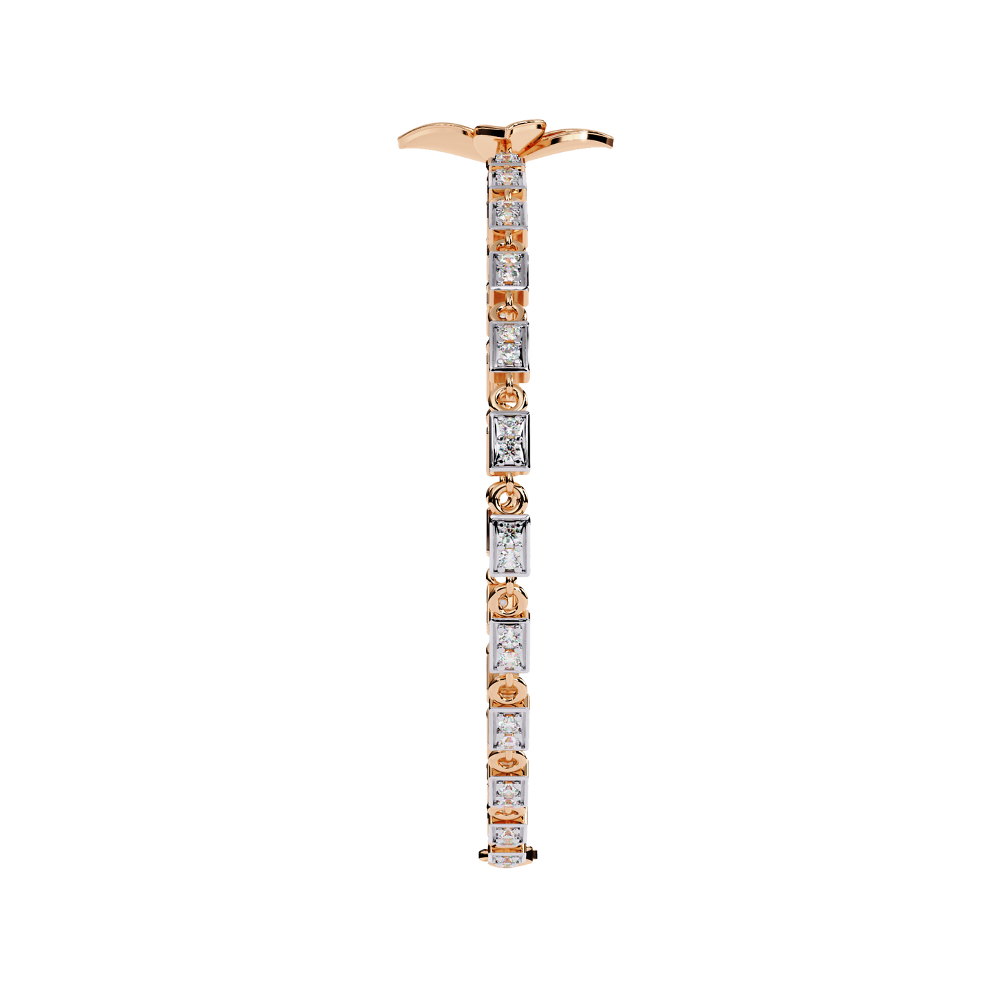 Fleur Charm – Lab Diamond Floral Accent Bracelet in 14K Gold