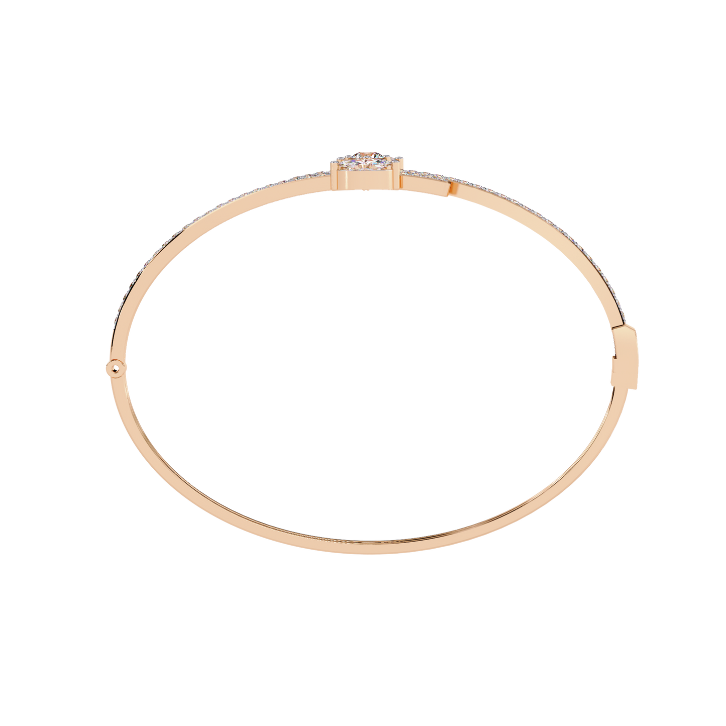 Twin Arc Radiance – Lab Diamond Marquise & Round Bracelet in 14K Gold