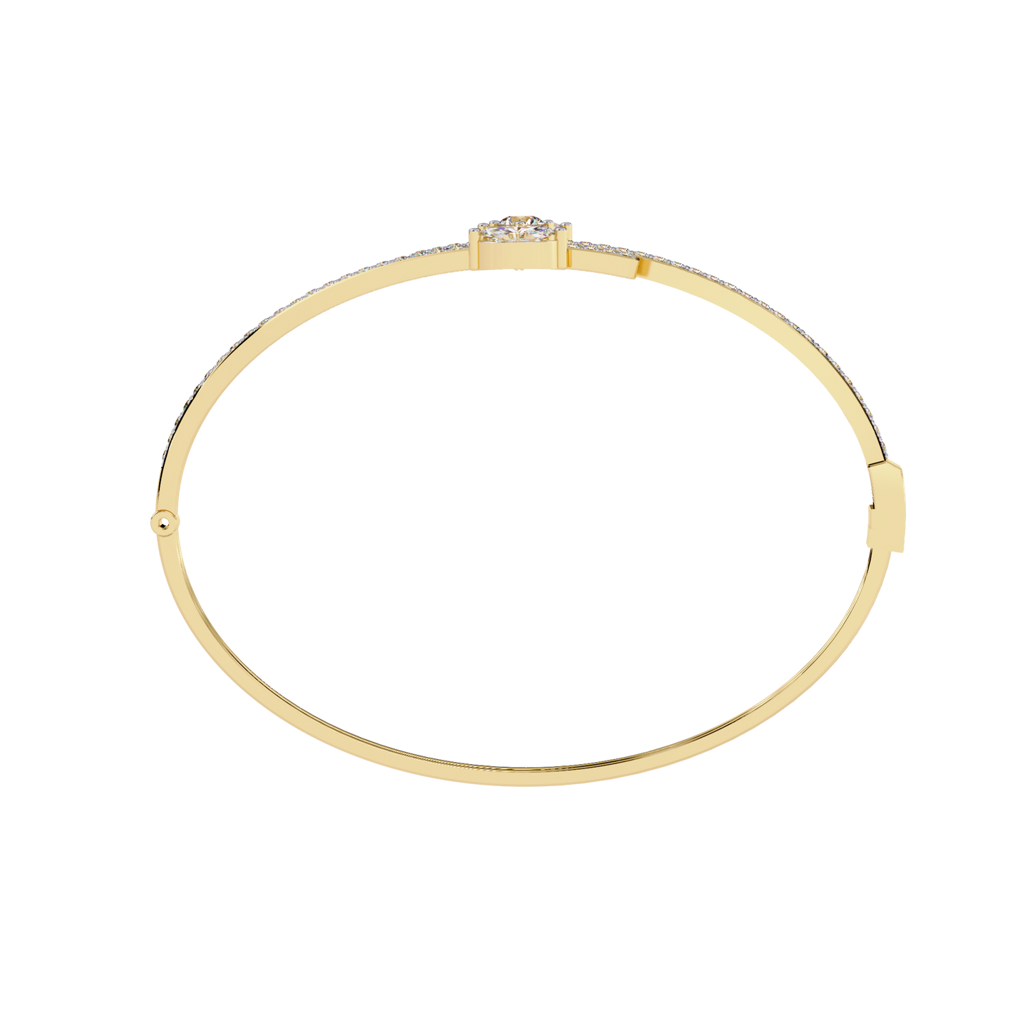 Twin Arc Radiance – Lab Diamond Marquise & Round Bracelet in 14K Gold