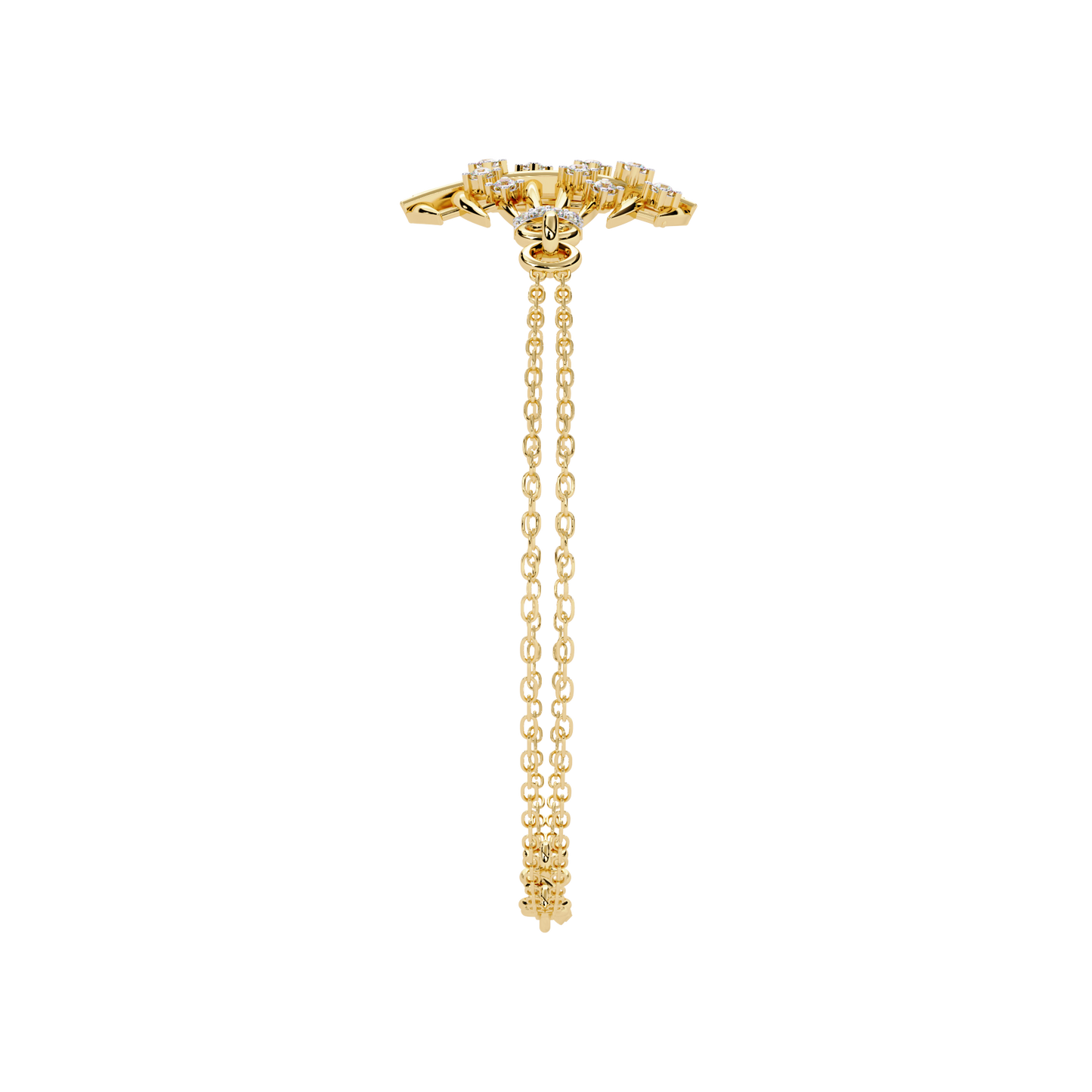 Aurora Shell – Lab Diamond Dome Link in 14K Gold