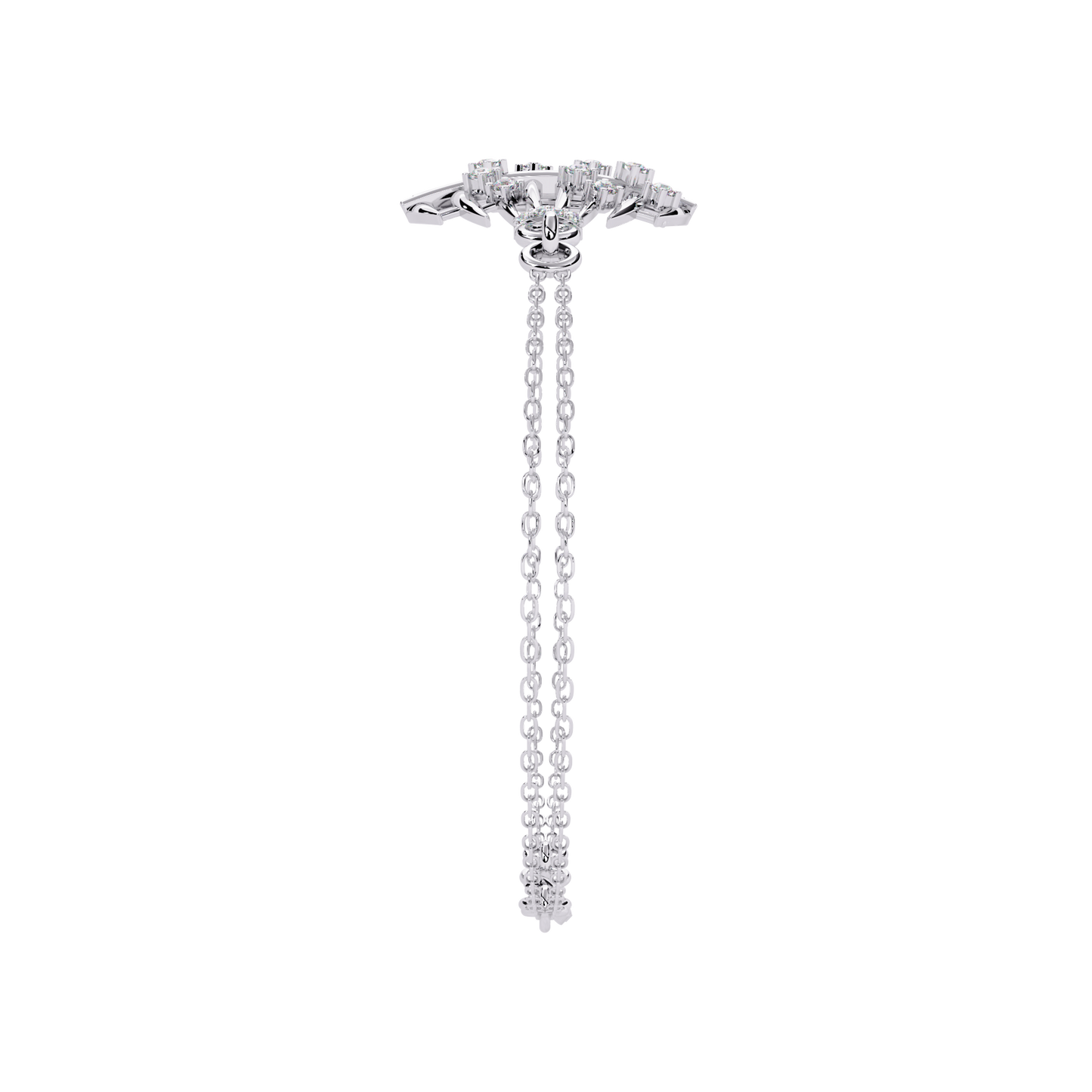 Aurora Shell – Lab Diamond Dome Link in 14K Gold