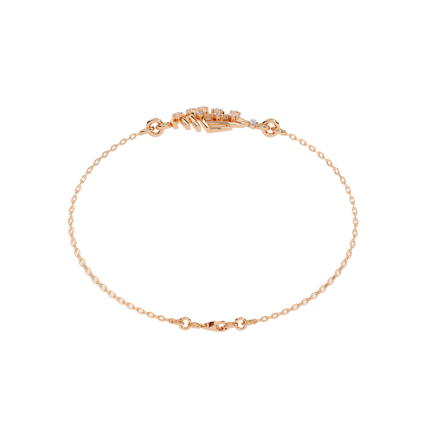Aurora Shell – Lab Diamond Dome Link in 14K Gold