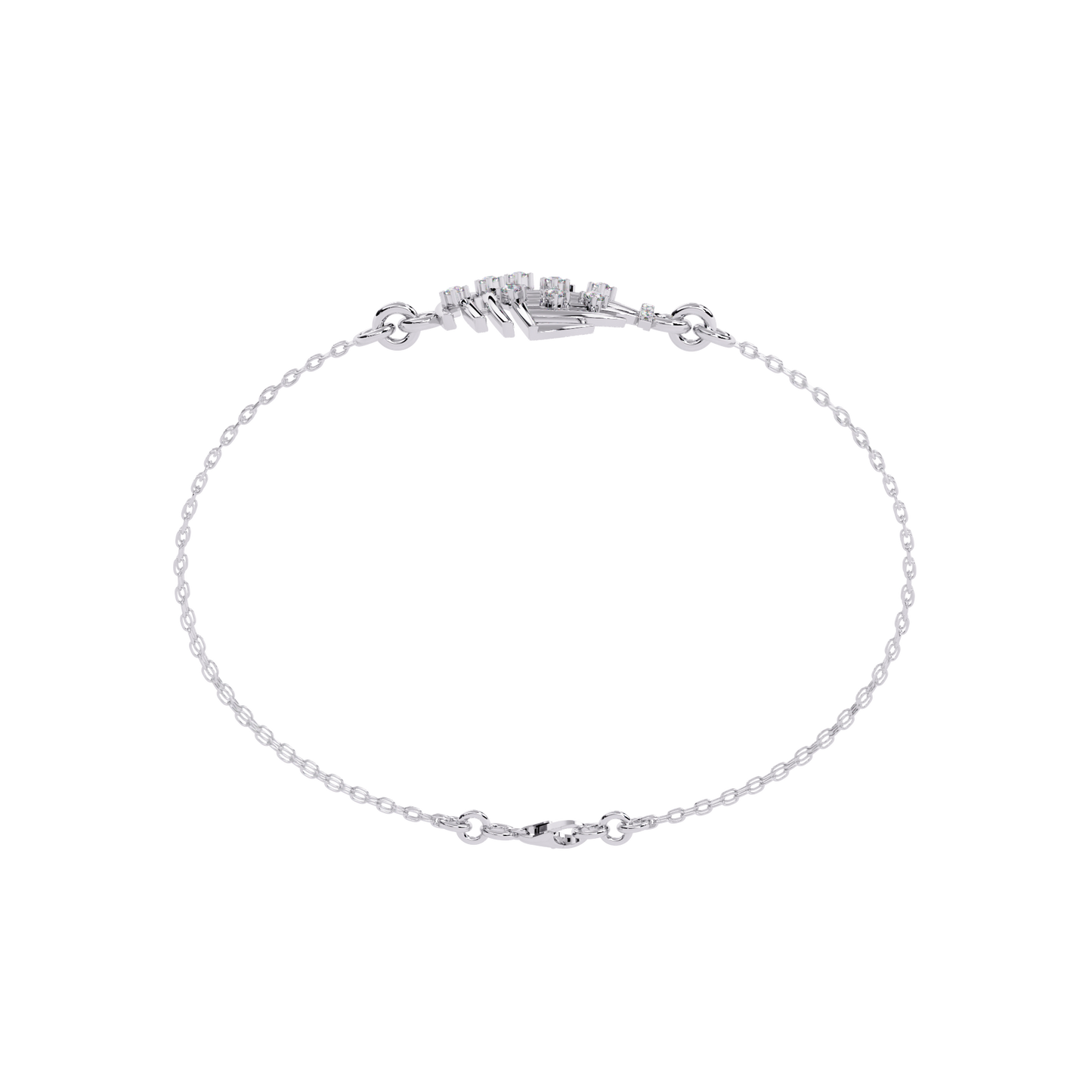 Aurora Shell – Lab Diamond Dome Link in 14K Gold