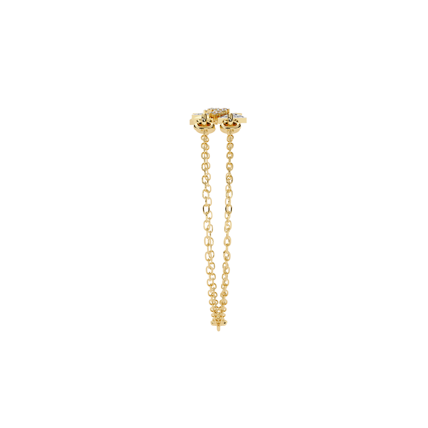 Prism Cluster – Geometric Lab Diamond Link in 14K Gold