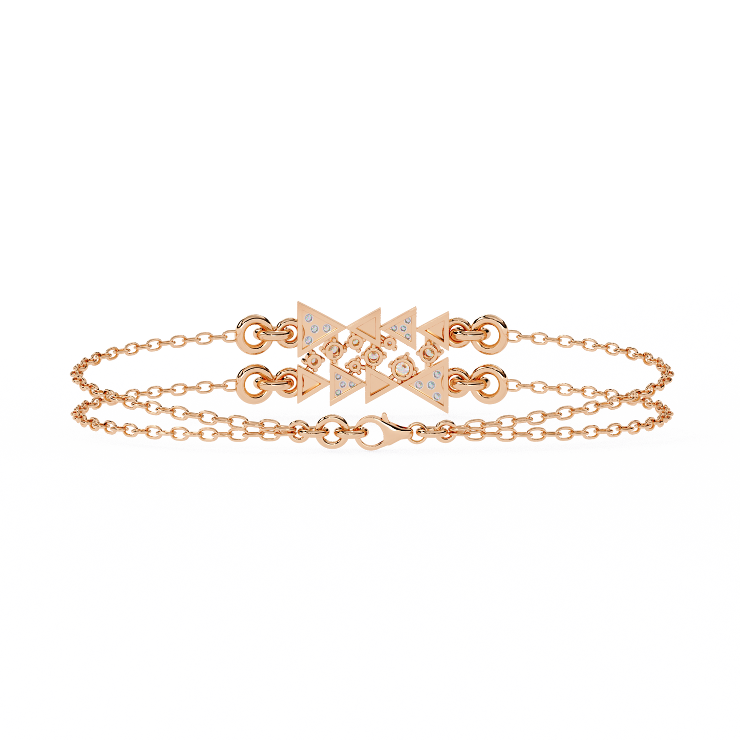 Prism Cluster – Geometric Lab Diamond Link in 14K Gold