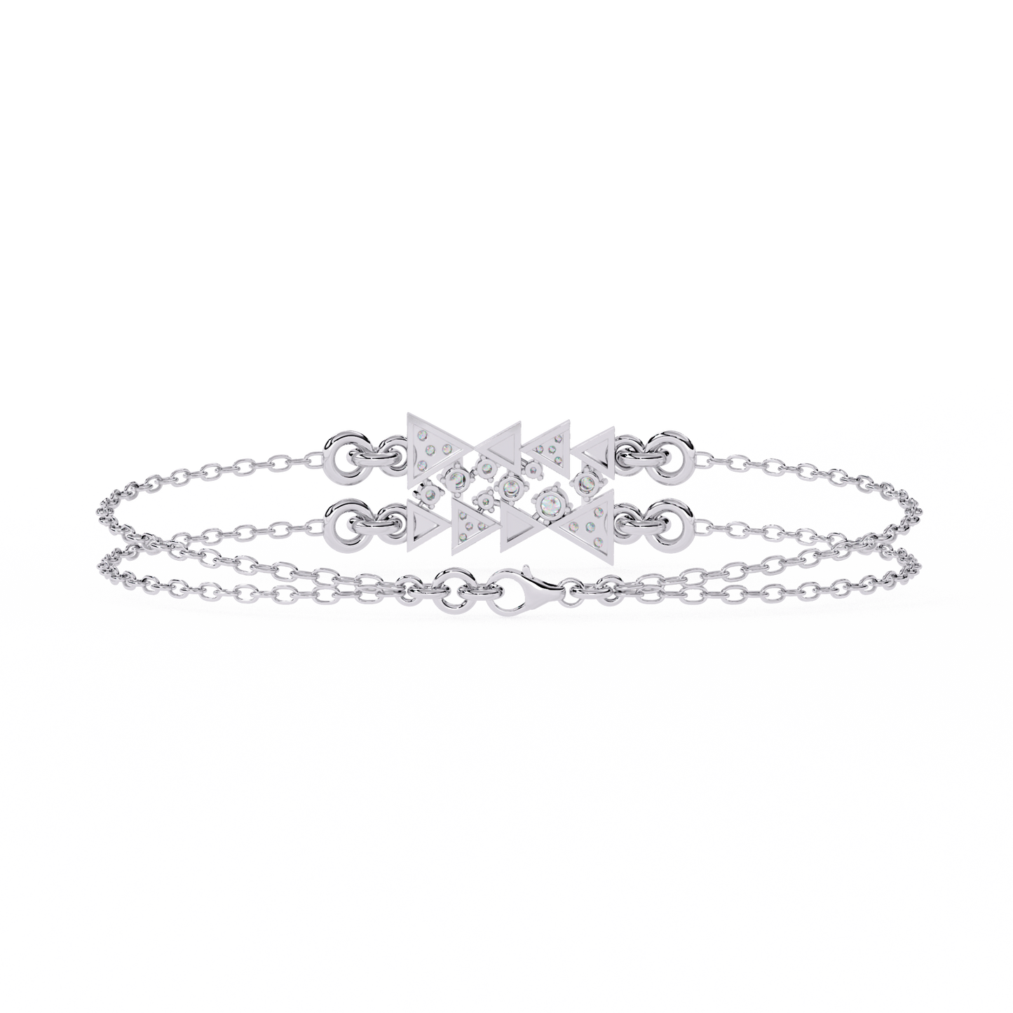 Prism Cluster – Geometric Lab Diamond Link in 14K Gold