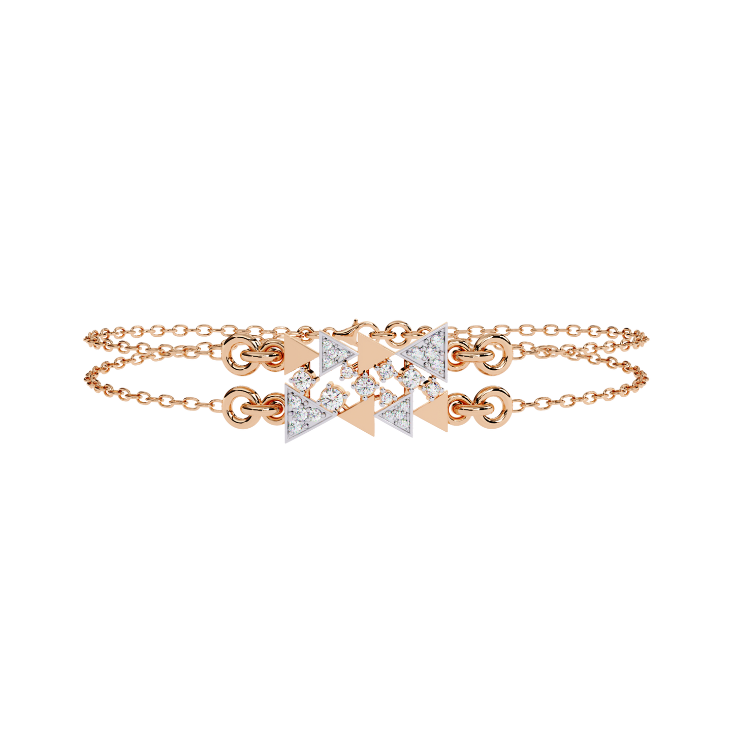 Prism Cluster – Geometric Lab Diamond Link in 14K Gold